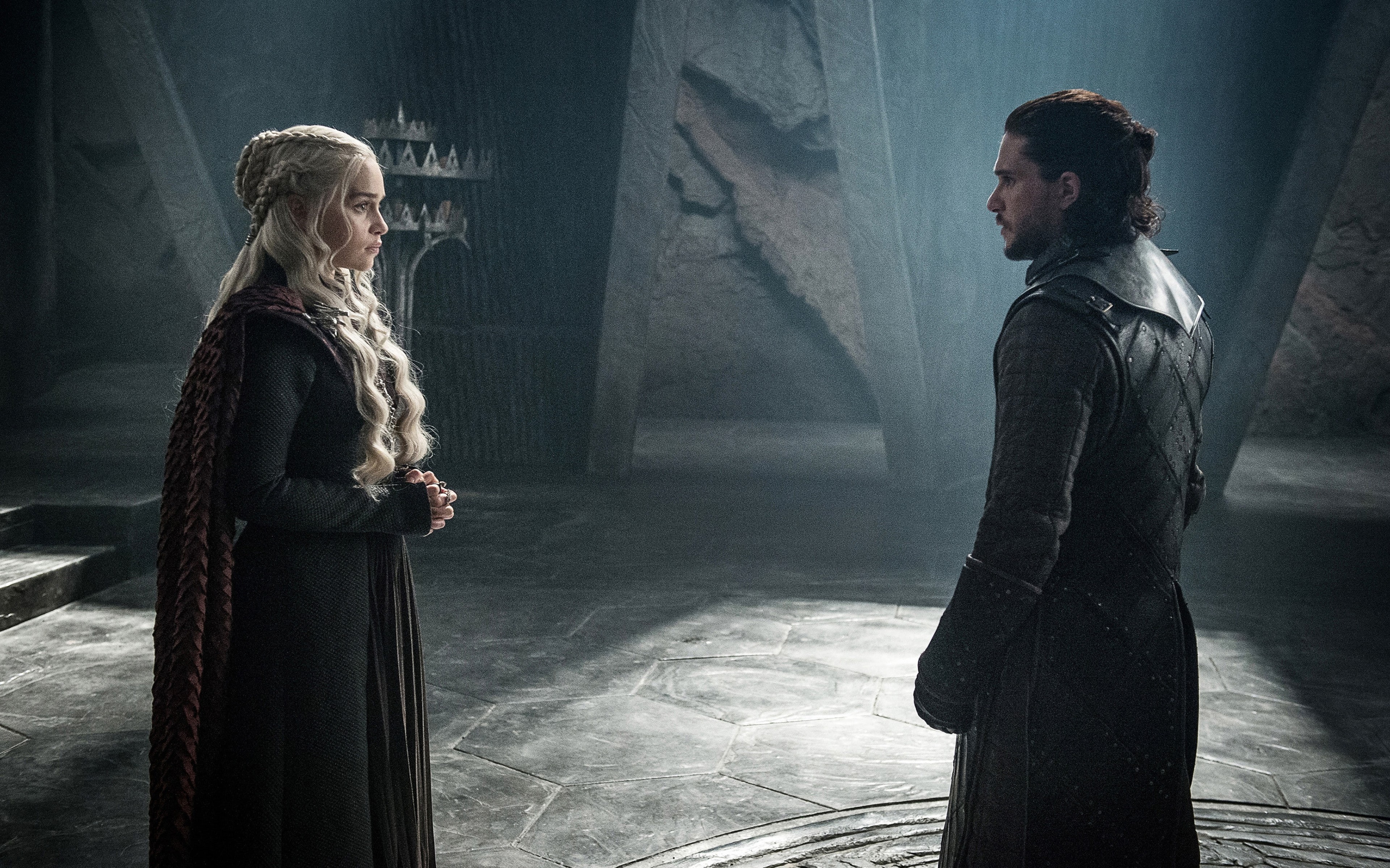 TV Series, Emilia Clarke, Daenerys Targaryen, Game of Thrones Season 7, 4k, 4K, Kit Harington, Jon Snow, HD Wallpaper