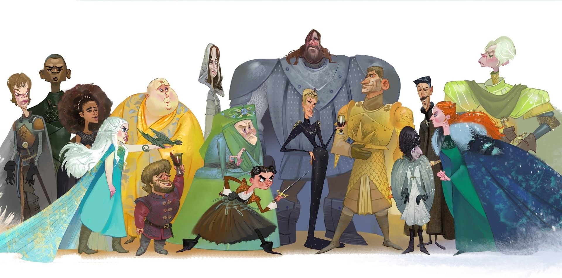 Lord Varys, Theon Greyjoy, Grey Worm, TV Show, Game Of Thrones, Brienne Of Tarth, Tyrion Lannister, Olenna Tyrell, Sandor Clegane, Missandei (Game Of Thrones), HD Wallpaper