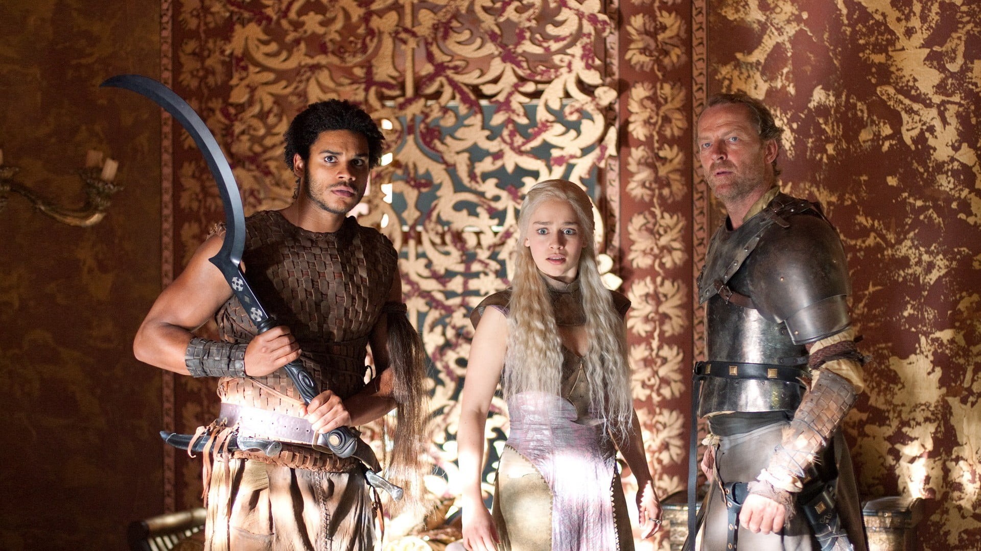 Iain Glen, front view, 1080P, game, standing, indoors, clothing, targaryen, men, daenerys, clark, people, portrait, young adult, males, Jorah Mormont, HD Wallpaper