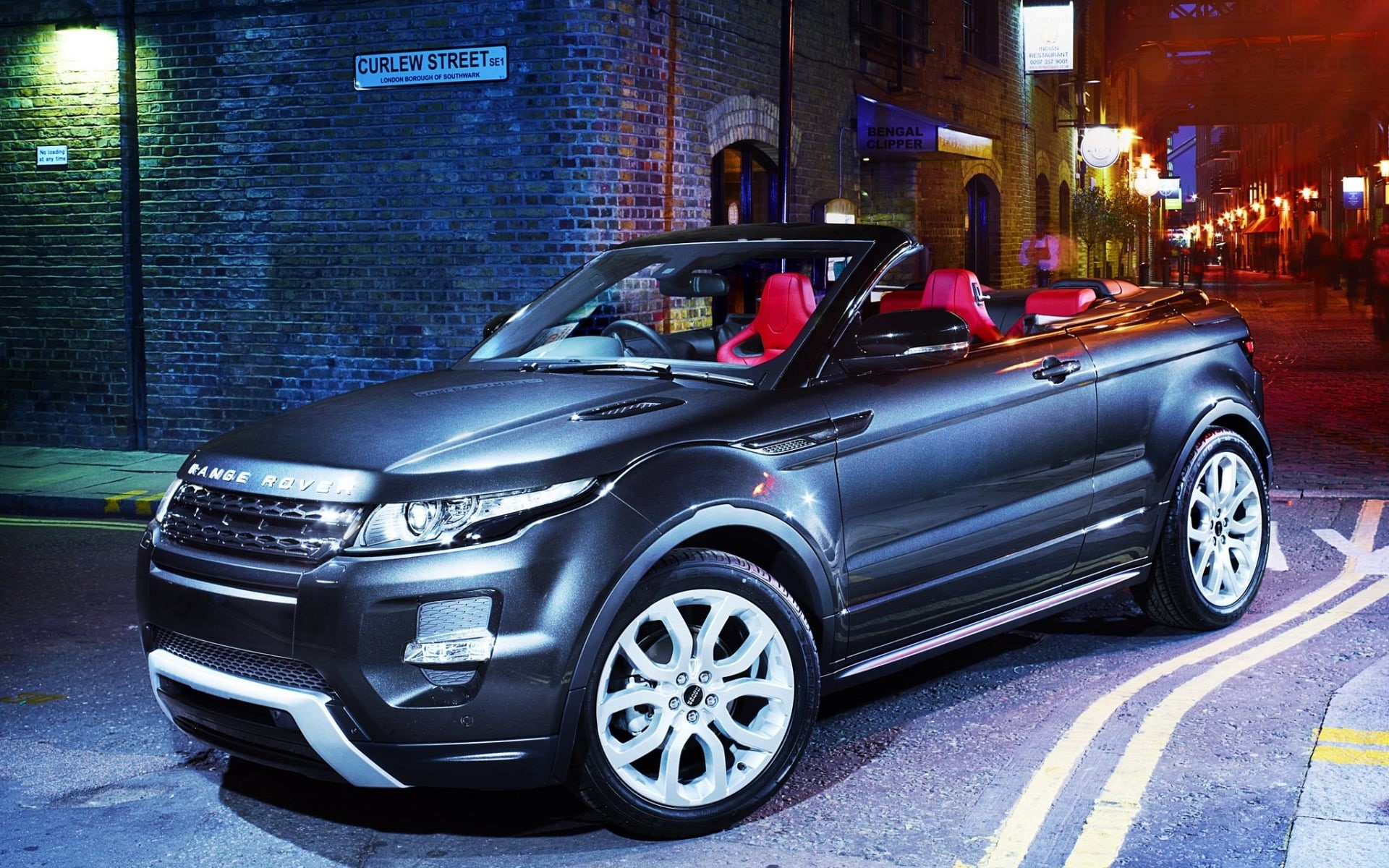 1080P, Ewok, luxury, taxi, car, building exterior, night, concept, range Rover, jeep, city, driving, built structure, street, lantern, gray, crossover, HD Wallpaper