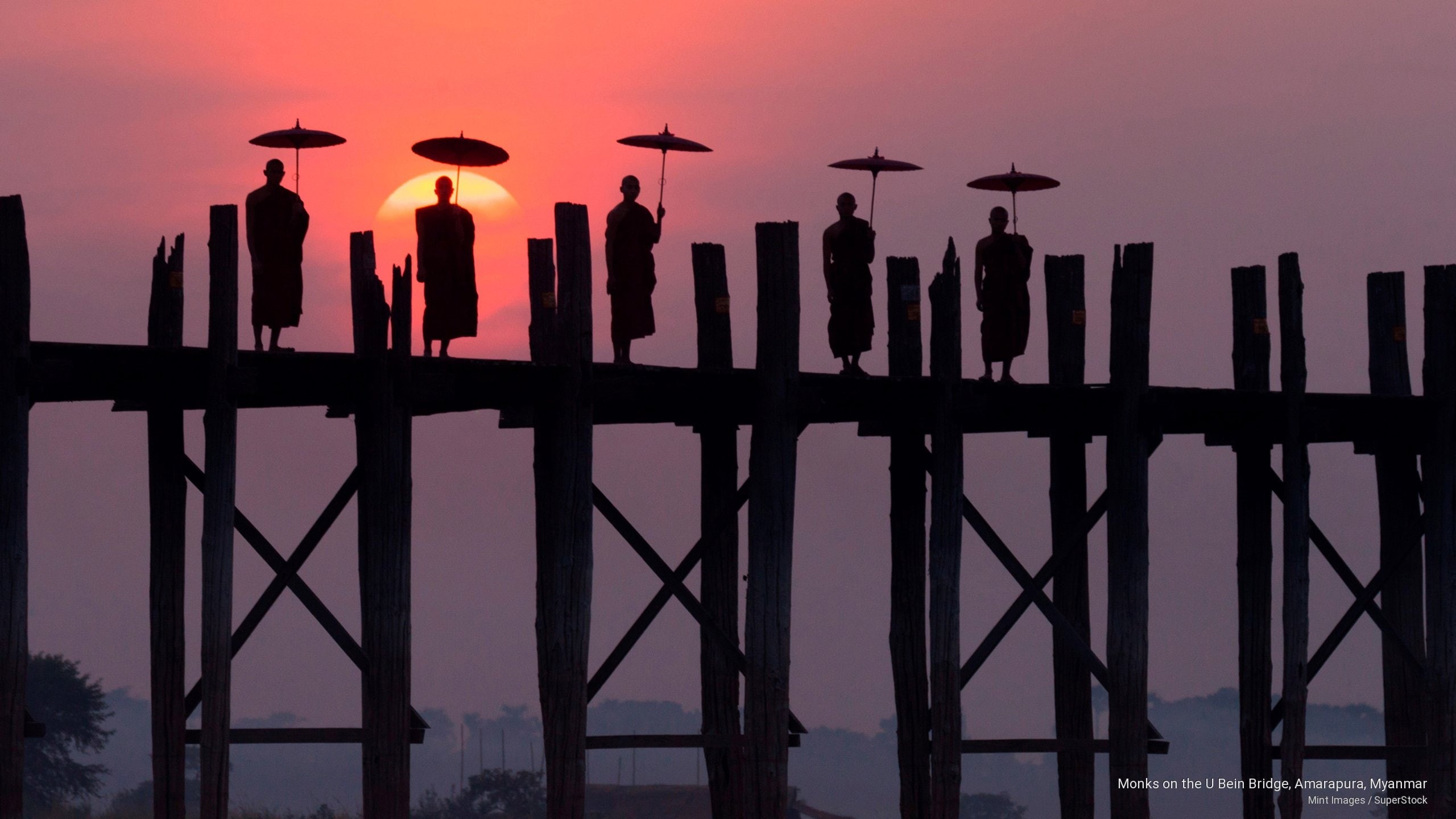 amarapura, 2K, monks, Asia, bein, myanmar, u, bridge, HD Wallpaper