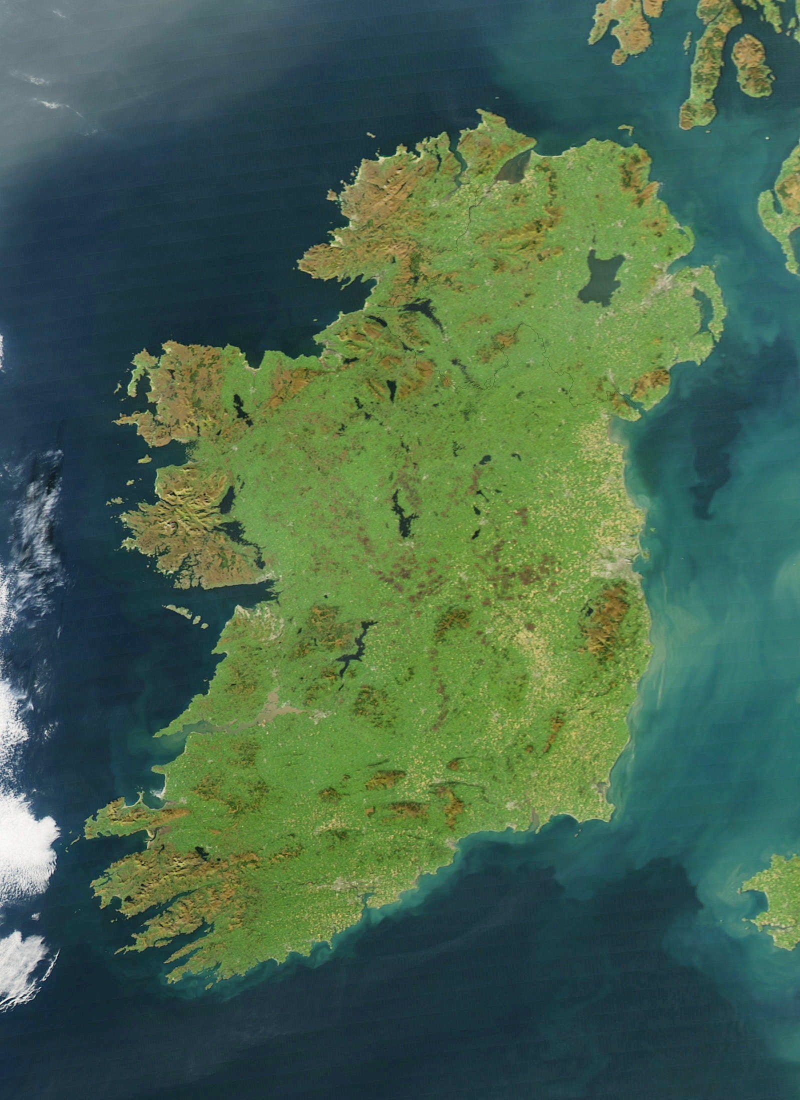 Satellite Image, tranquil scene, aerial view, country, cloud - sky, scenics - nature, united kingdom, " photo", Ireland, 1080P, image, tree, no people, Phone HD Wallpaper