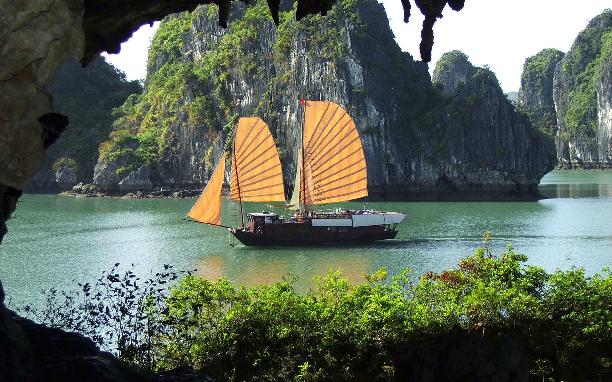 halong, vietnam, beautiful, bay, 2K, HD Wallpaper