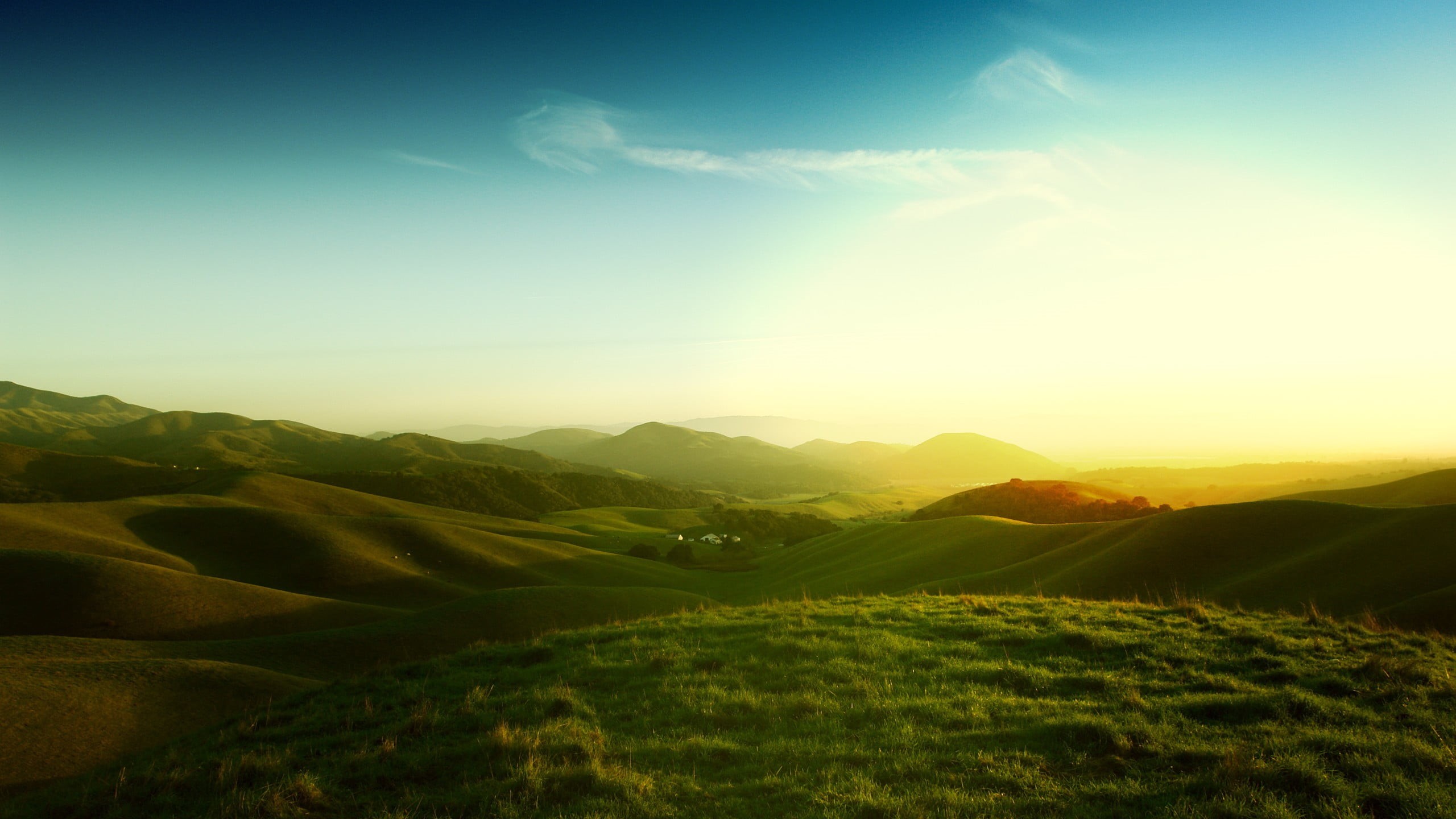 landscape, non-urban scene, California, idyllic, sunrise, no people, scenics - nature, outdoors, view, grass, land, sky, beauty in nature, sunlight, mountain, HD Wallpaper