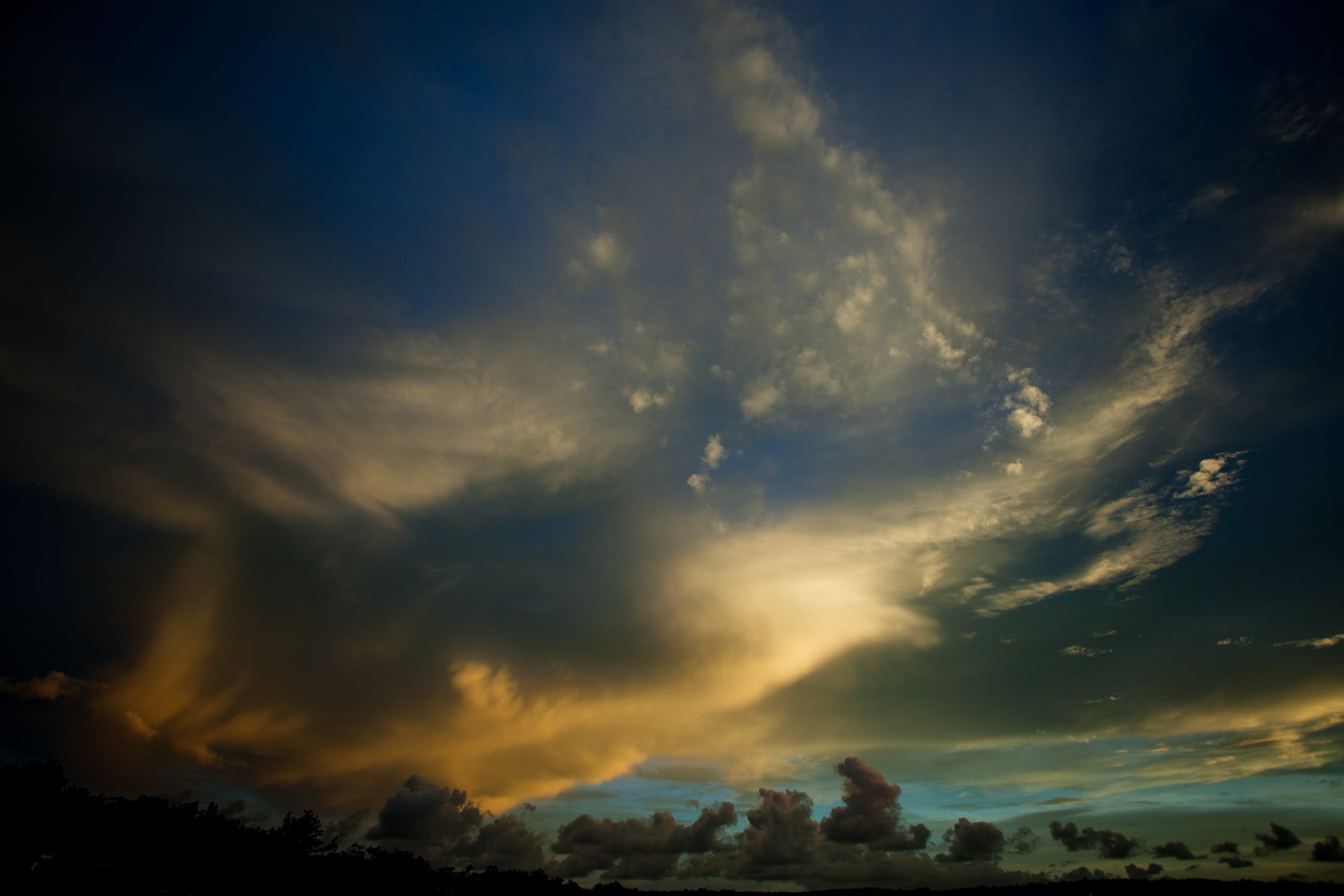 nature, awe, meteorology, bali, sunset, no people, tranquil scene, beauty in nature, idyllic, cloudscape, 2K, tranquility, moody sky, storm, sky, outdoors, HD Wallpaper