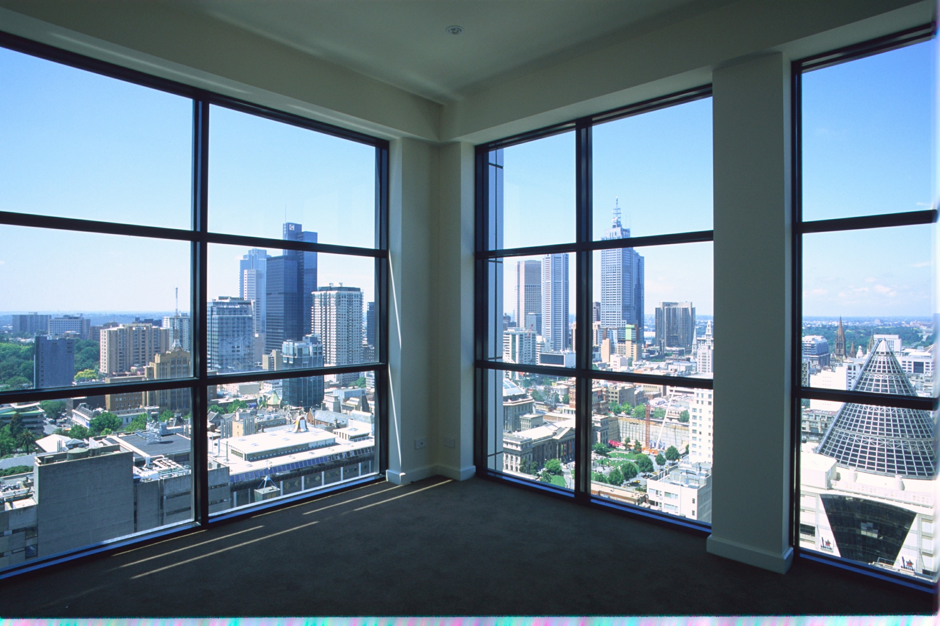 building, looking at view, interior design, cityscape, modern, city life, day, city, architecture, transparent, office building exterior, skyscraper, outdoors, HD Wallpaper