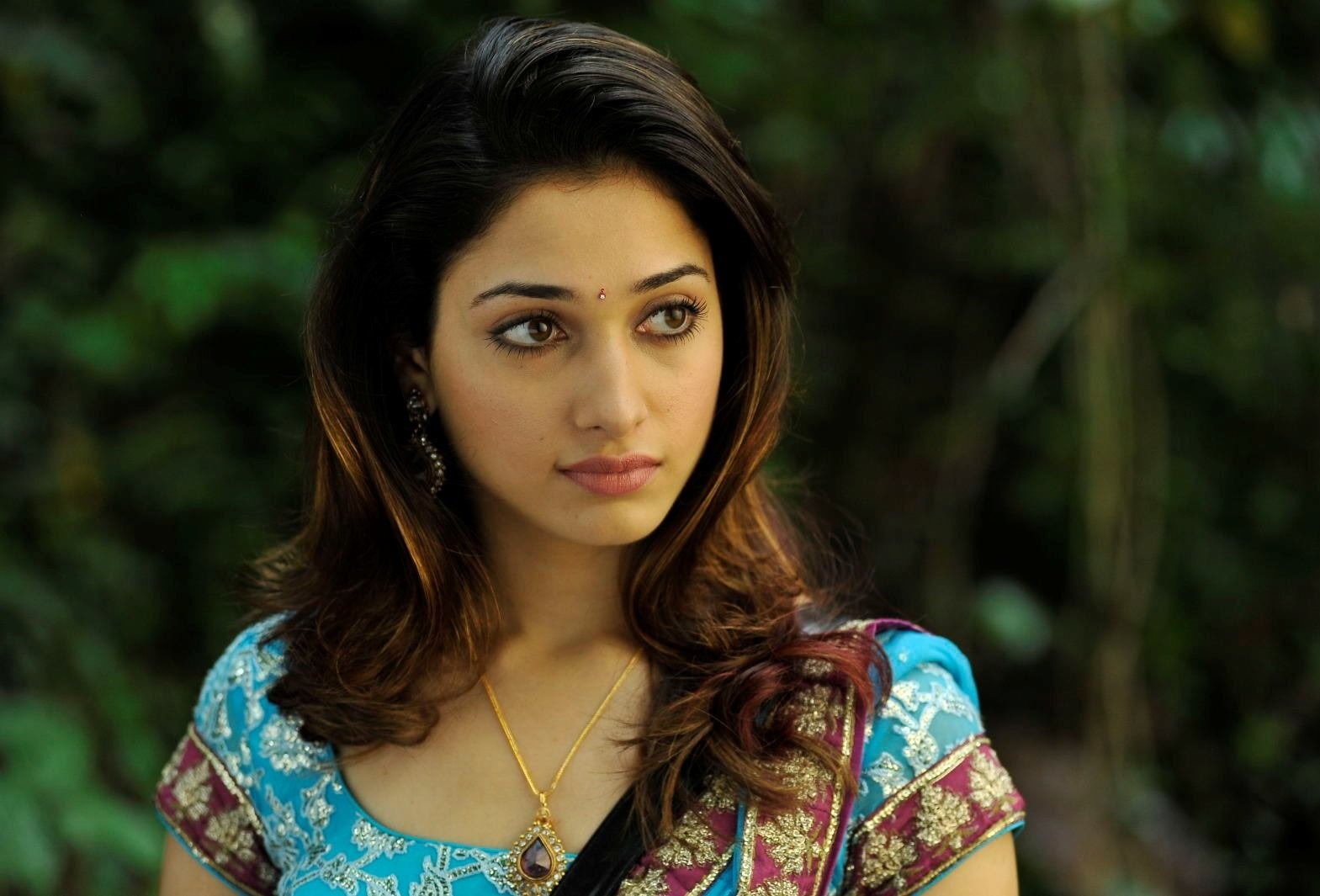 720P, saree, stills, gorgeous, tamanna, half, HD Wallpaper