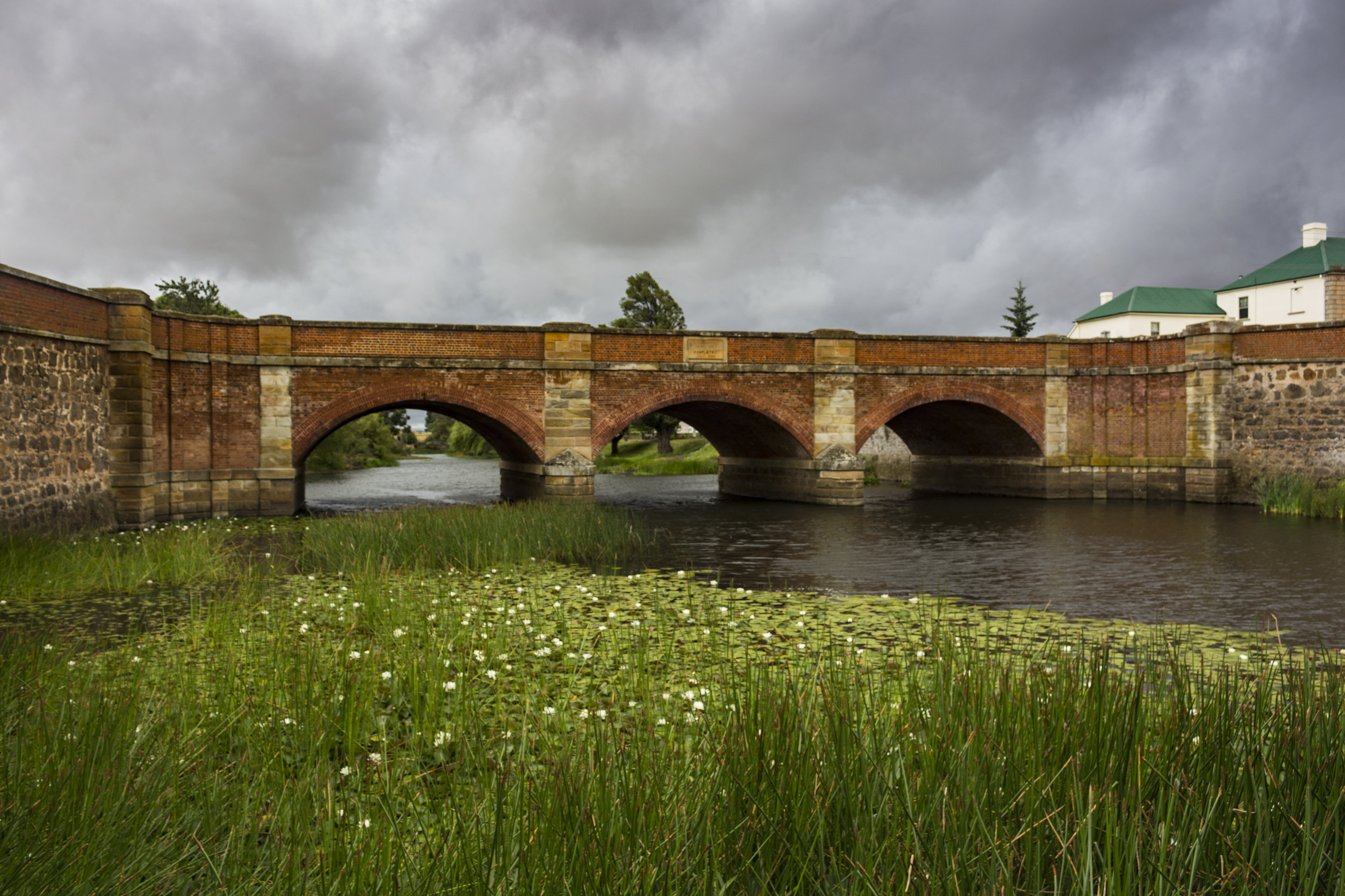 campbell, Campbell Town, photography, Red Bridge, Brick, tasmania, brown, river, bridge, town, history, 5K, concrete, water, bridge - Man Made Structure, HD Wallpaper