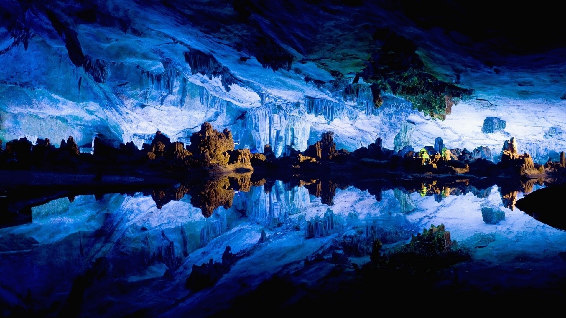 reed flute cave, 1080P, HD Wallpaper