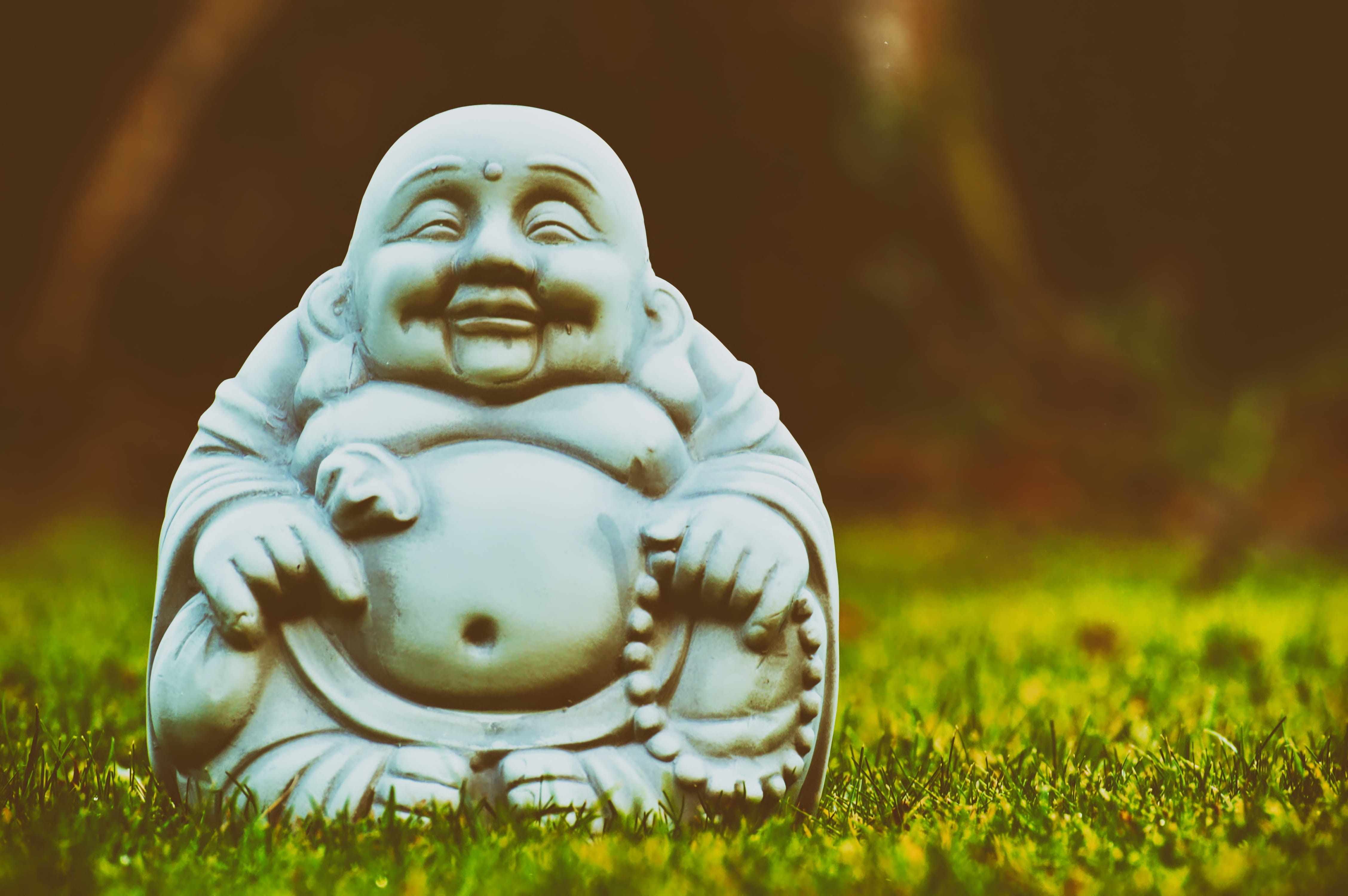 religion, representation, focus on foreground, smiling, happiness, no people, figure, belief, day, spirituality, art and craft, asia, 4K, outdoors, plant, HD Wallpaper