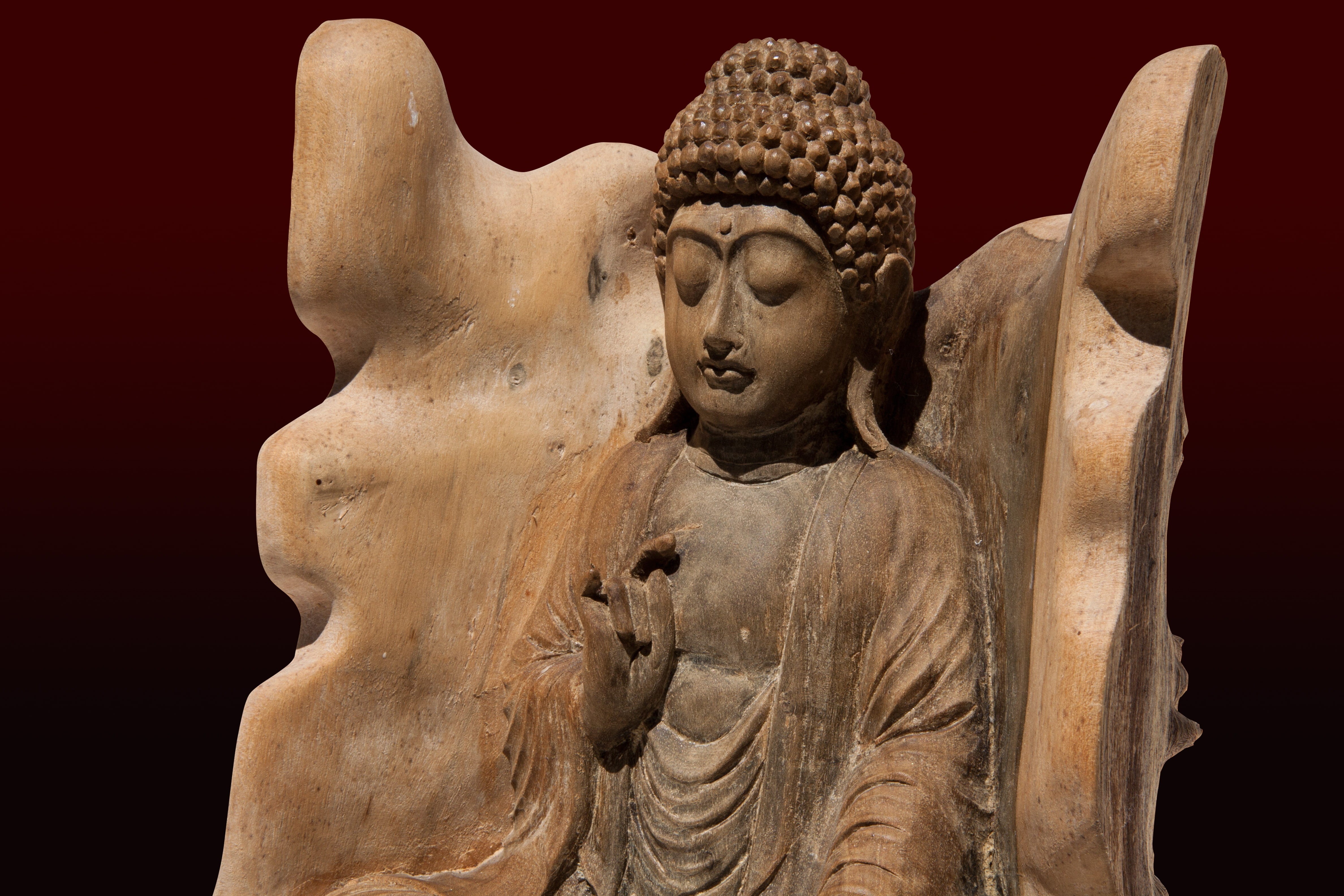 art and craft, peaceful, Siddhartha Gautama, spirituality, 4K, studio shot, buddhism, wood, statue, asia, male likeness, religion, spiritual, Founder, HD Wallpaper