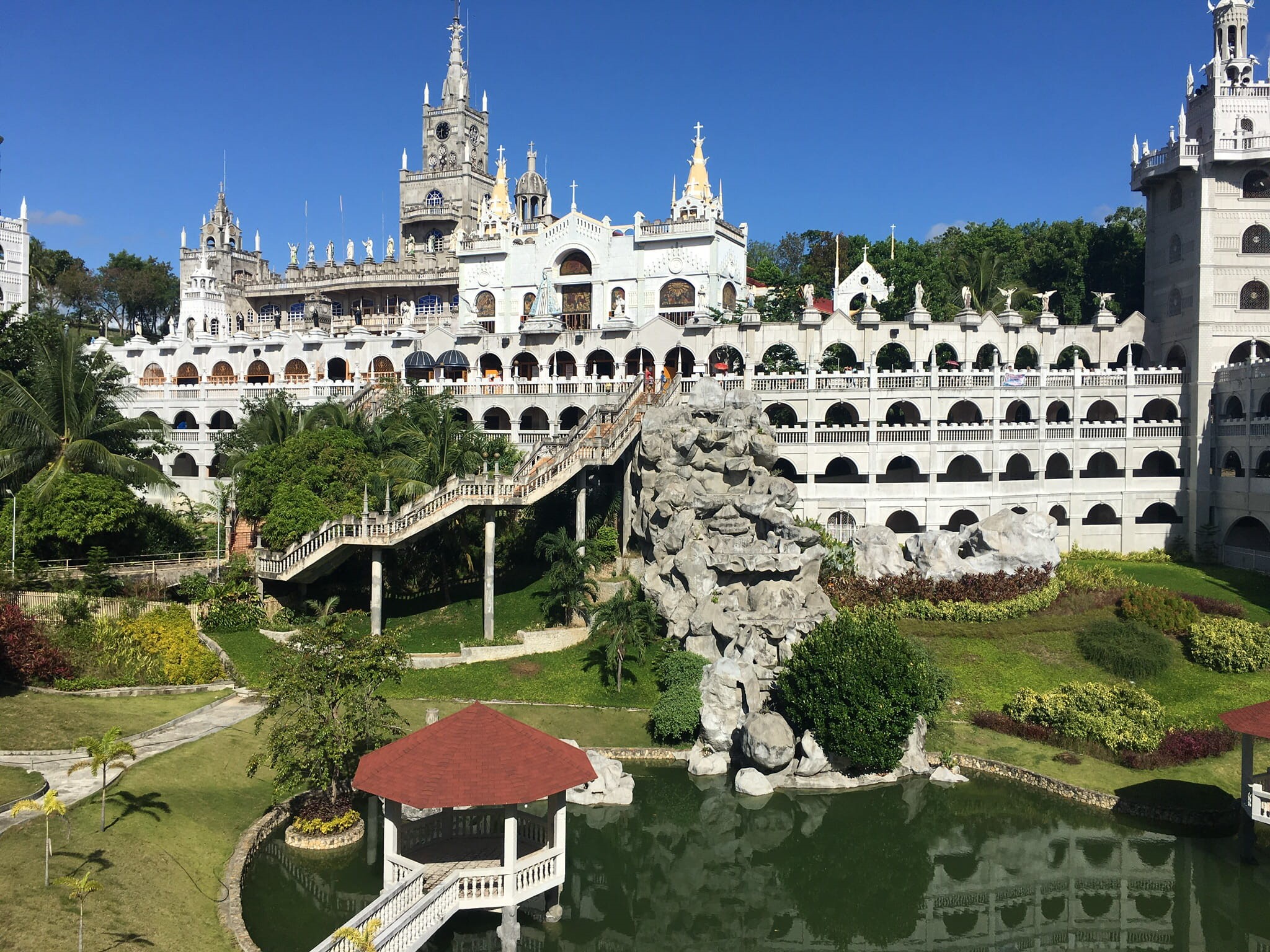 simala, the past, church, history, architecture, tree, tourism, water, building, 1080P, shrine, religion, outdoors, building exterior, sibonga, travel, HD Wallpaper