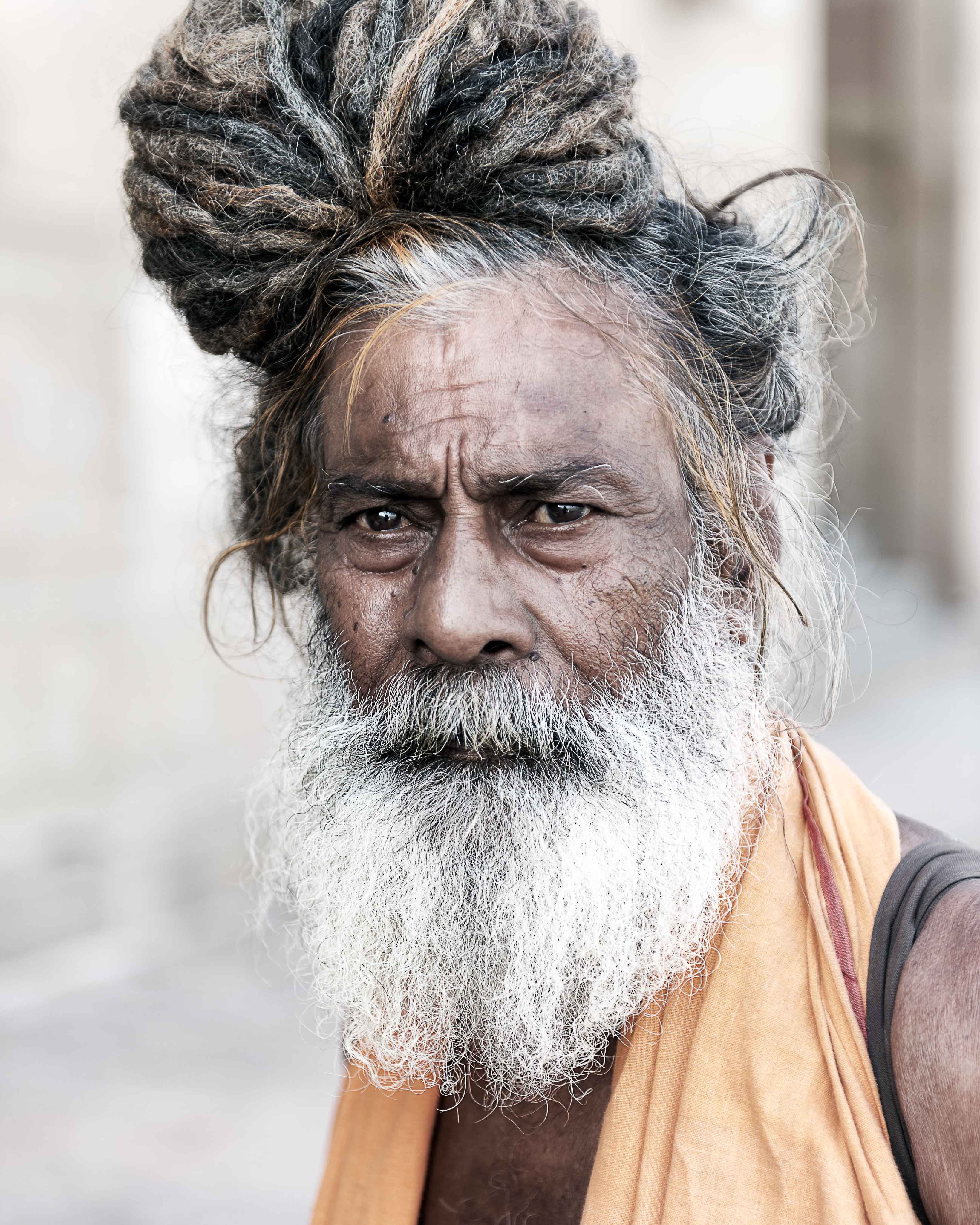 one Person, person, human body part, spirituality, outdoors, adult, asia, brown, beard, face, human Face, social issues, man, gray Hair, monk, guru, facial hair, Phone HD Wallpaper