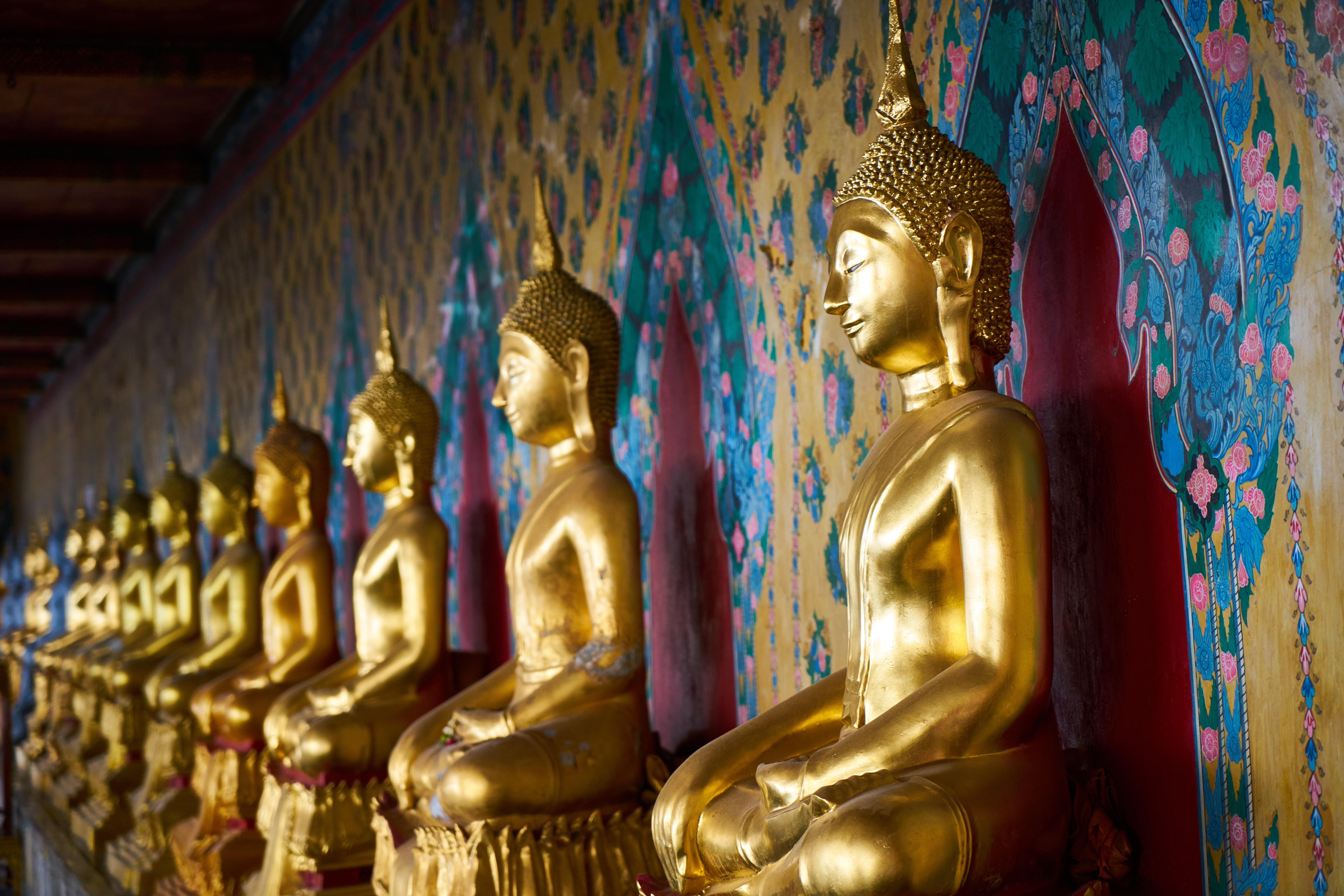 large group of objects, human representation, buddha, male likeness, place of worship, symbols of peace, architecture, religion, idol, group of objects, HD Wallpaper