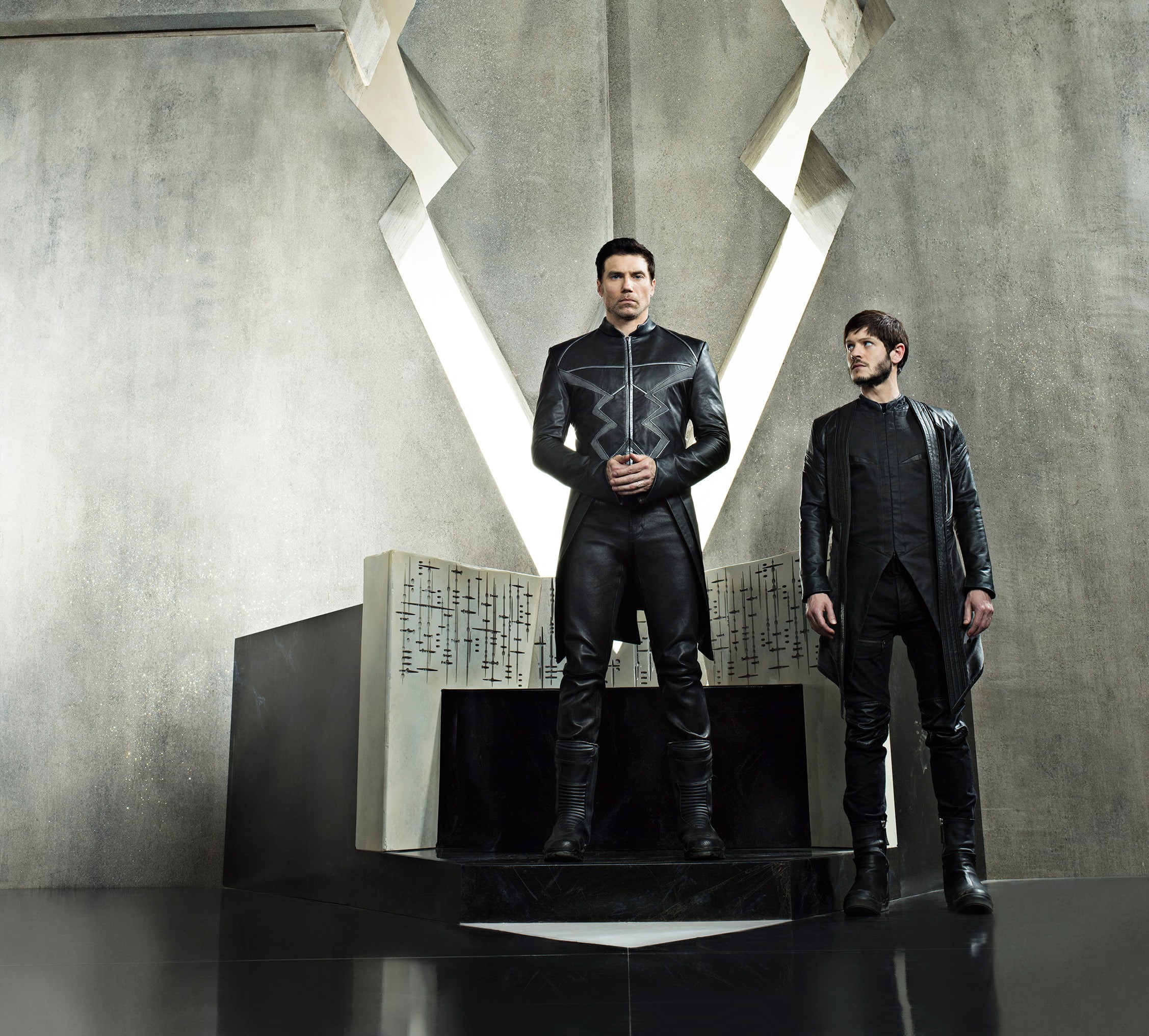 men, screenshot, 1080P, s, suit, black, leather, Maximus, Black Bolt, Inhumans, Iwan Rheon, Anson Mount, HD Wallpaper