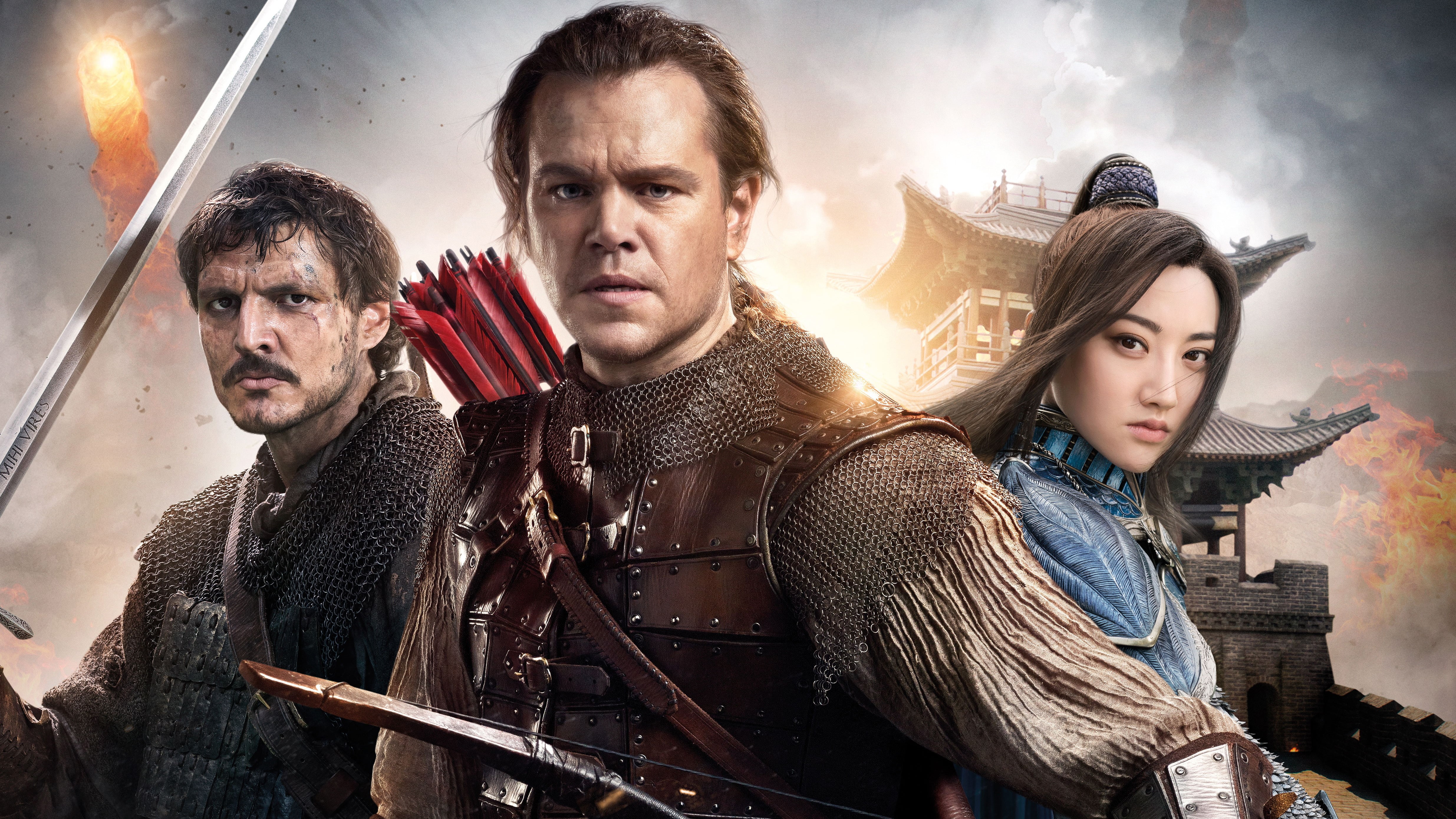 Pedro Pascal, Matt Damon, The Great Wall, Tian Jing, 4K, HD Wallpaper