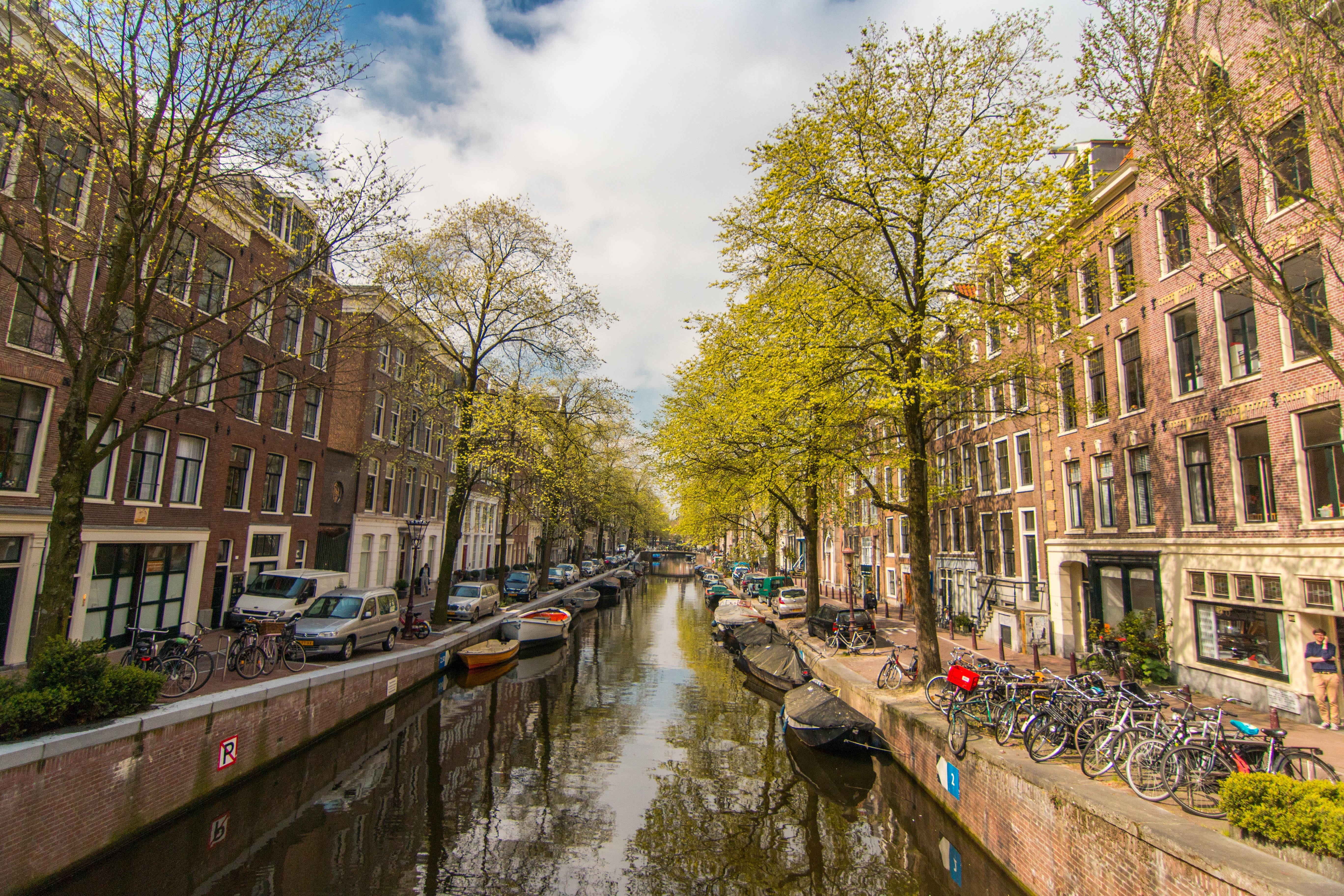 urban, exterior, curve, blue, quay, tourism, roof, tile, tradition, body, outdoors, bicycle, sagging, waterway, tree, floats, channel, narrow, travel, building exterior, HD Wallpaper