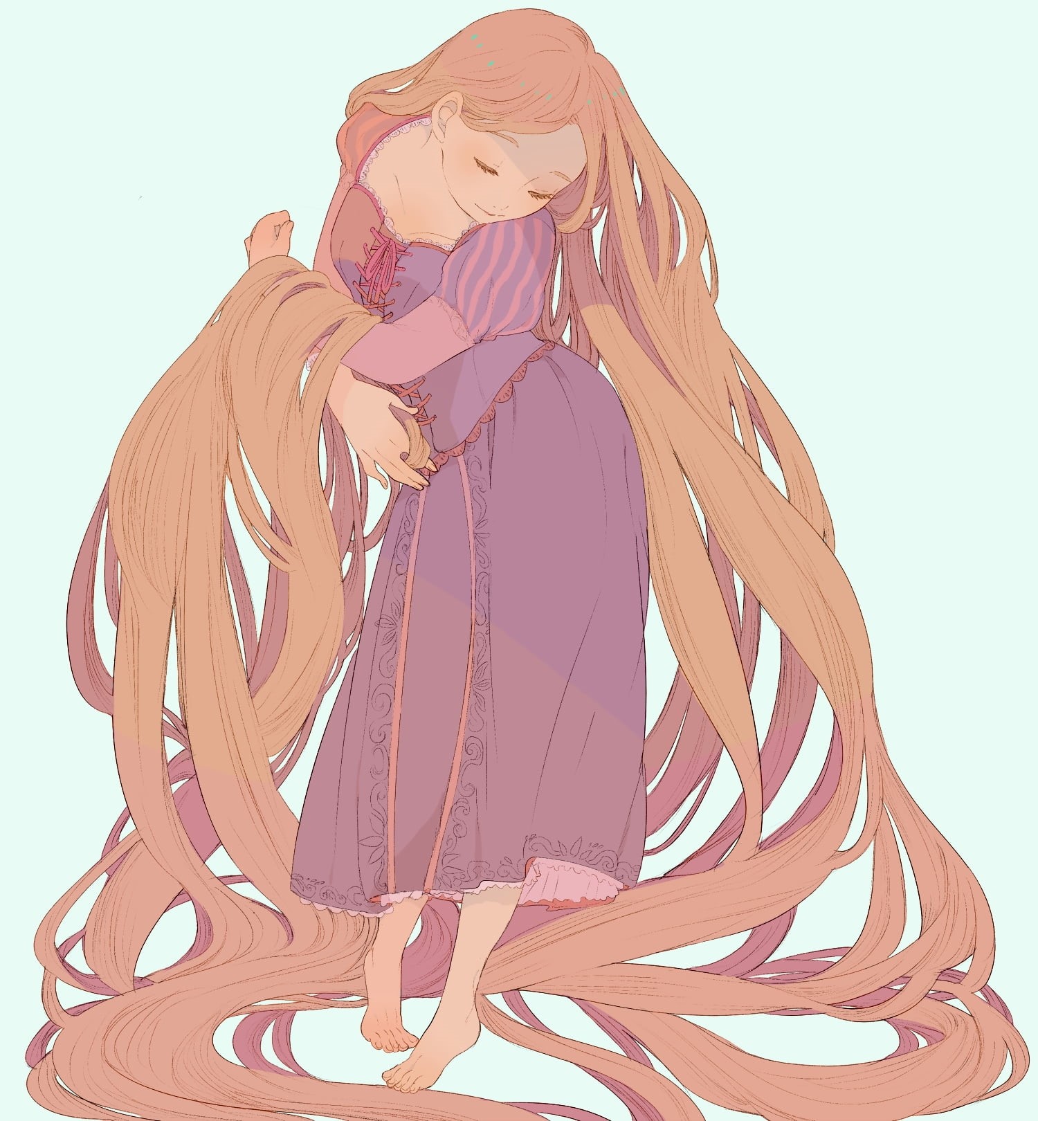 cartoon, human representation, animal wildlife, adult, Tangled, clothing, art and craft, people, fashion, Walt Disney, orange color, striped, standing, Phone HD Wallpaper