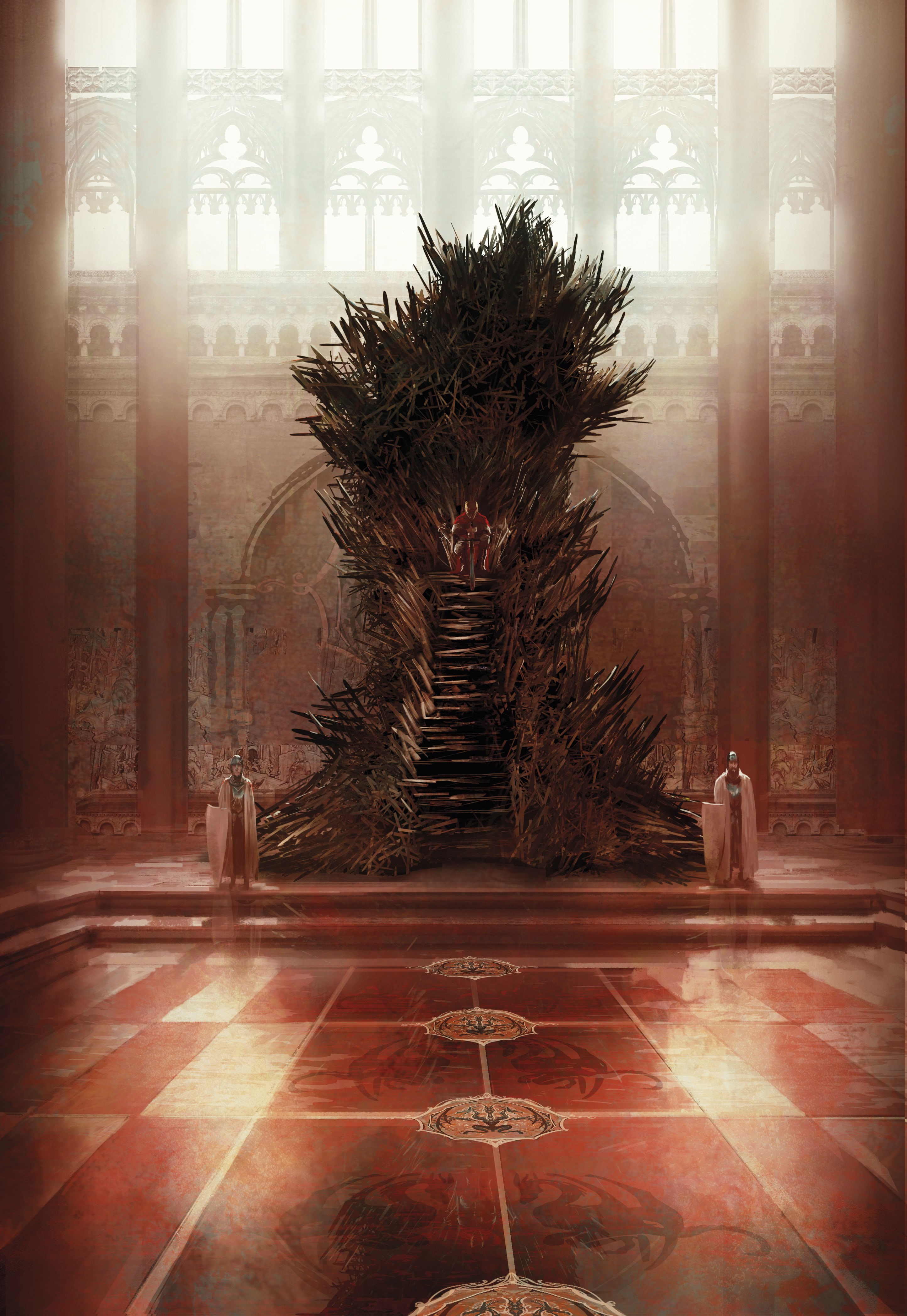 artwork, Game of Thrones, fantasy art, 4K, Marc Simonetti, Iron Throne, Phone HD Wallpaper