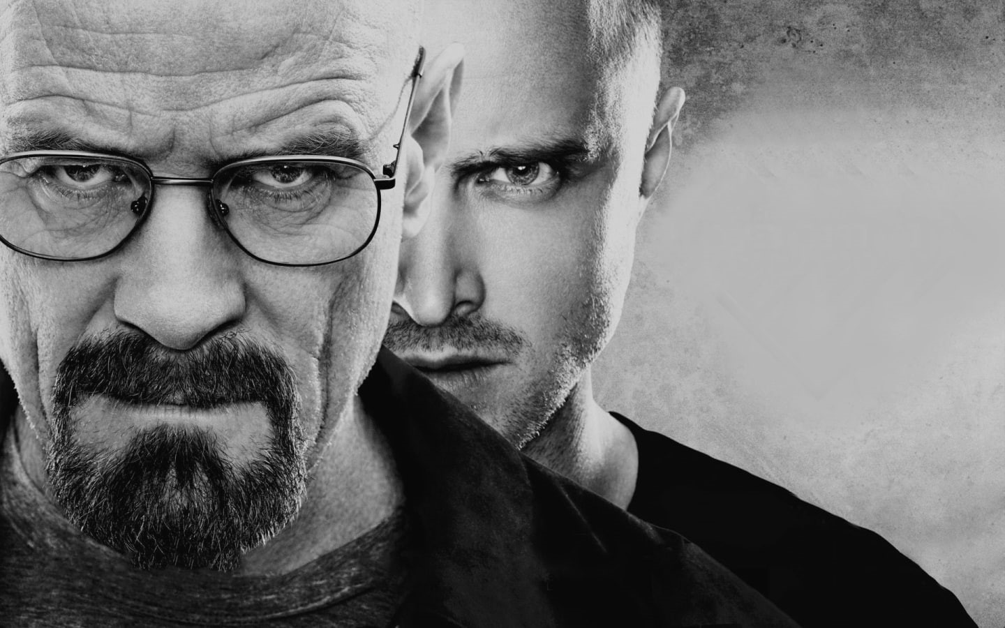 art, hd, men, Breaking Bad, paul, white, grayscale, breaking, aaron, pinkman, series, cranston, bad, entertainment, tv, monochrome, bryan, 720P, jesse, HD Wallpaper