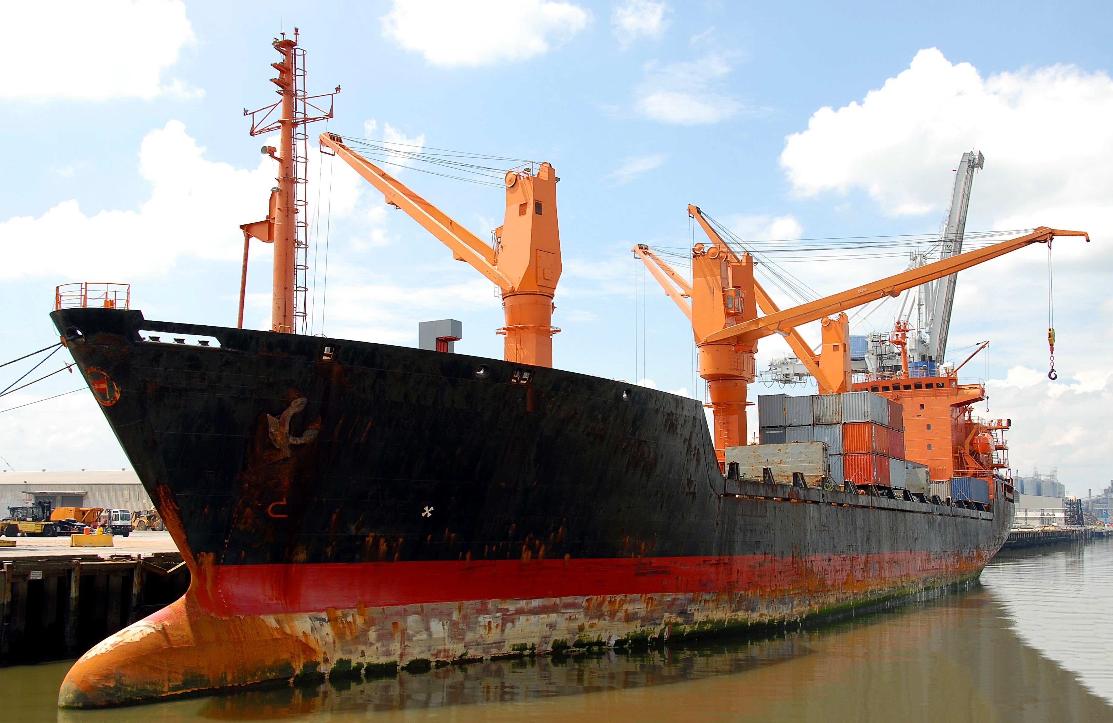 architecture, nature, mode of transportation, crane, transport, unloading, sea, delivery, sky, cargo ship, port, vessel, international, nautical, shipyard, HD Wallpaper