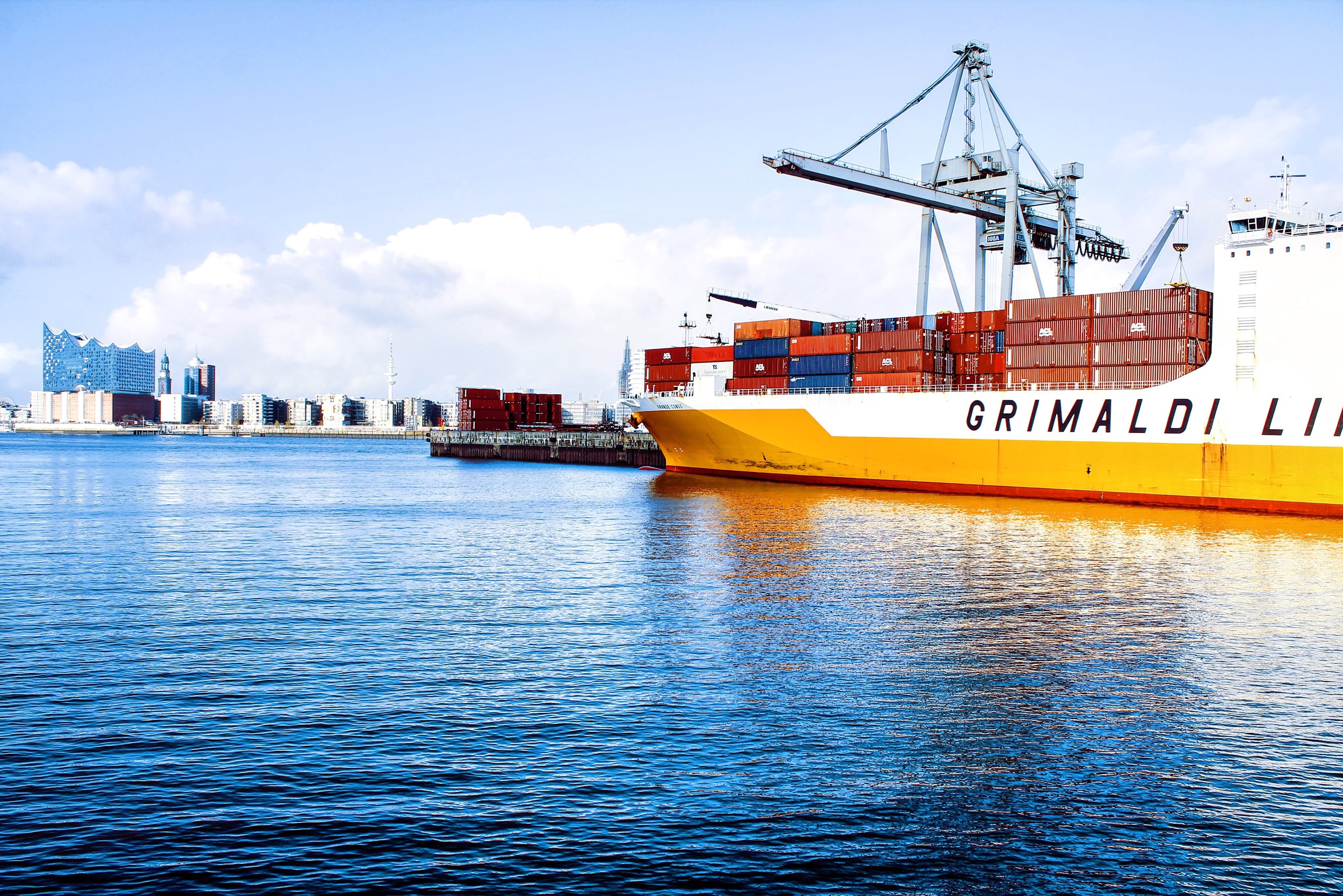 body, delivery, terminal, wharves, sailboat, freight, crane - construction machinery, logistics, maritime, heavy, boats, shipping containers, warehouse, HD Wallpaper
