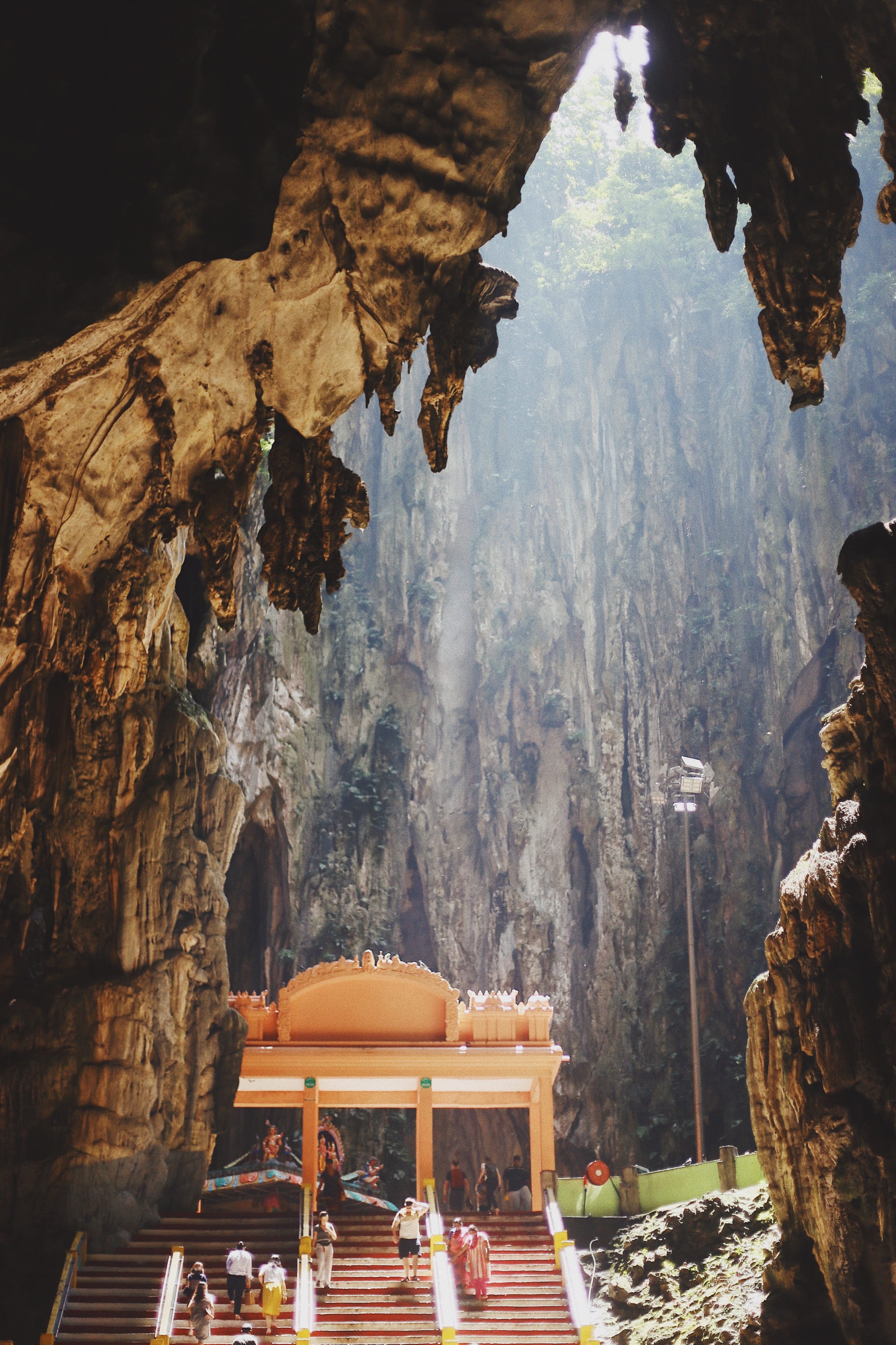 travel destinations, rock, no people, destinations, 2K, solid, rock formation, physical geography, adventure, travel, cave, person, art, tourism, painting, Phone HD Wallpaper