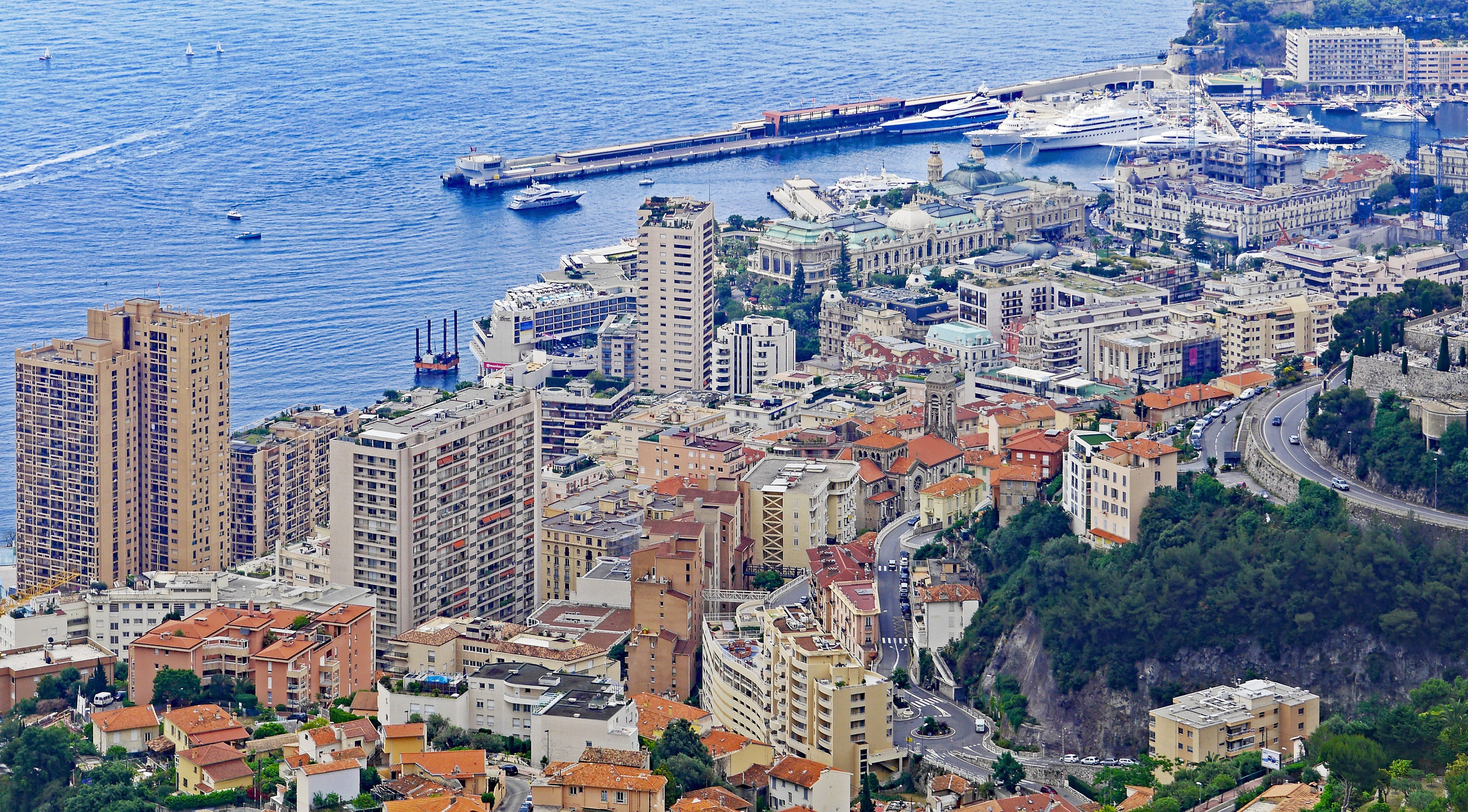 4K, water, cityscape, Monte Carlo, city state, Monaco, principality of, office building exterior, building exterior, transportation, day, mediterranean, HD Wallpaper