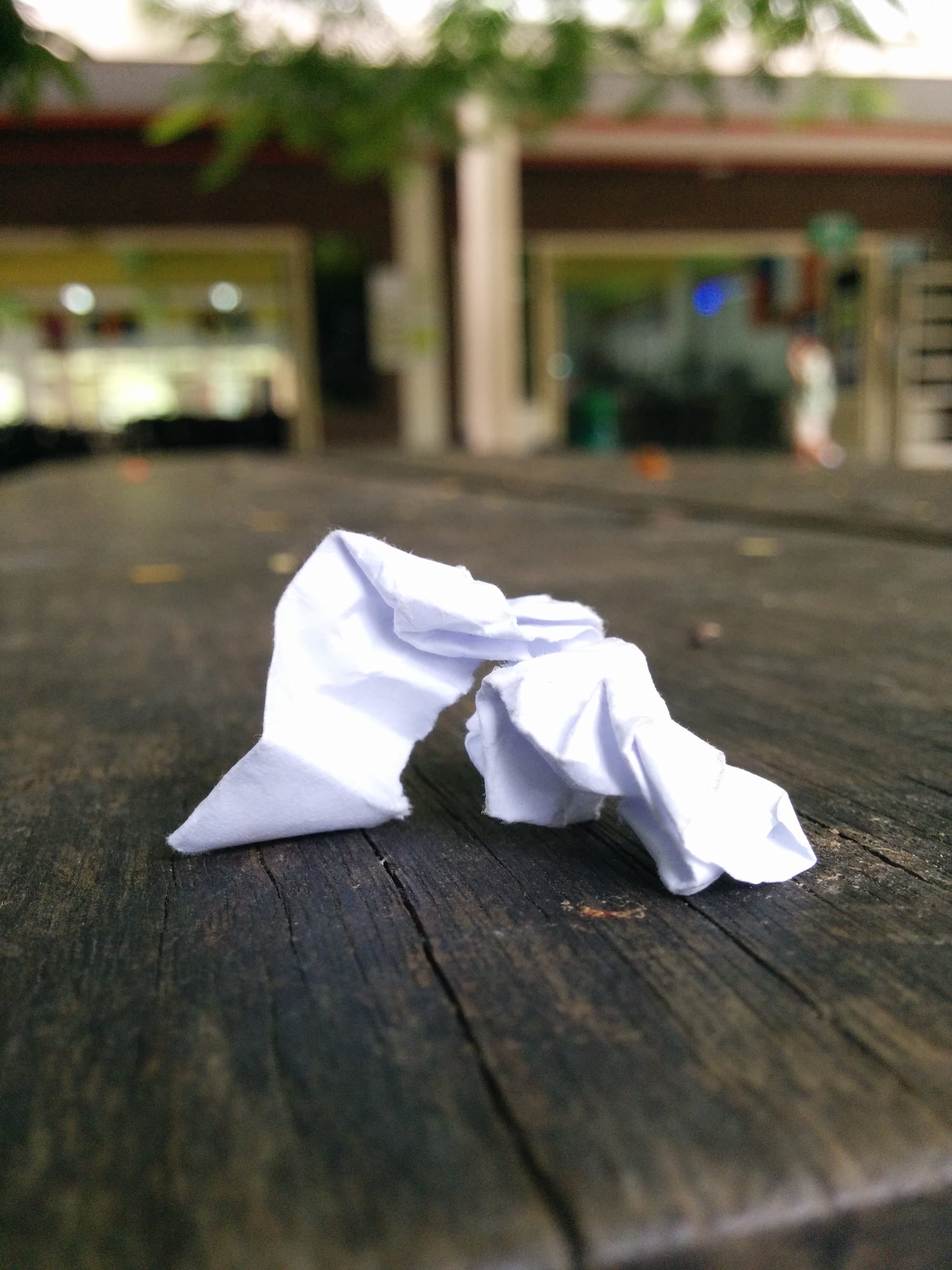 crumpled paper, crumpled, table, focus on foreground, trash, white, paper, white color, close-up, crumpled paper ball, creativity, representation, batu ferringhi, Phone HD Wallpaper