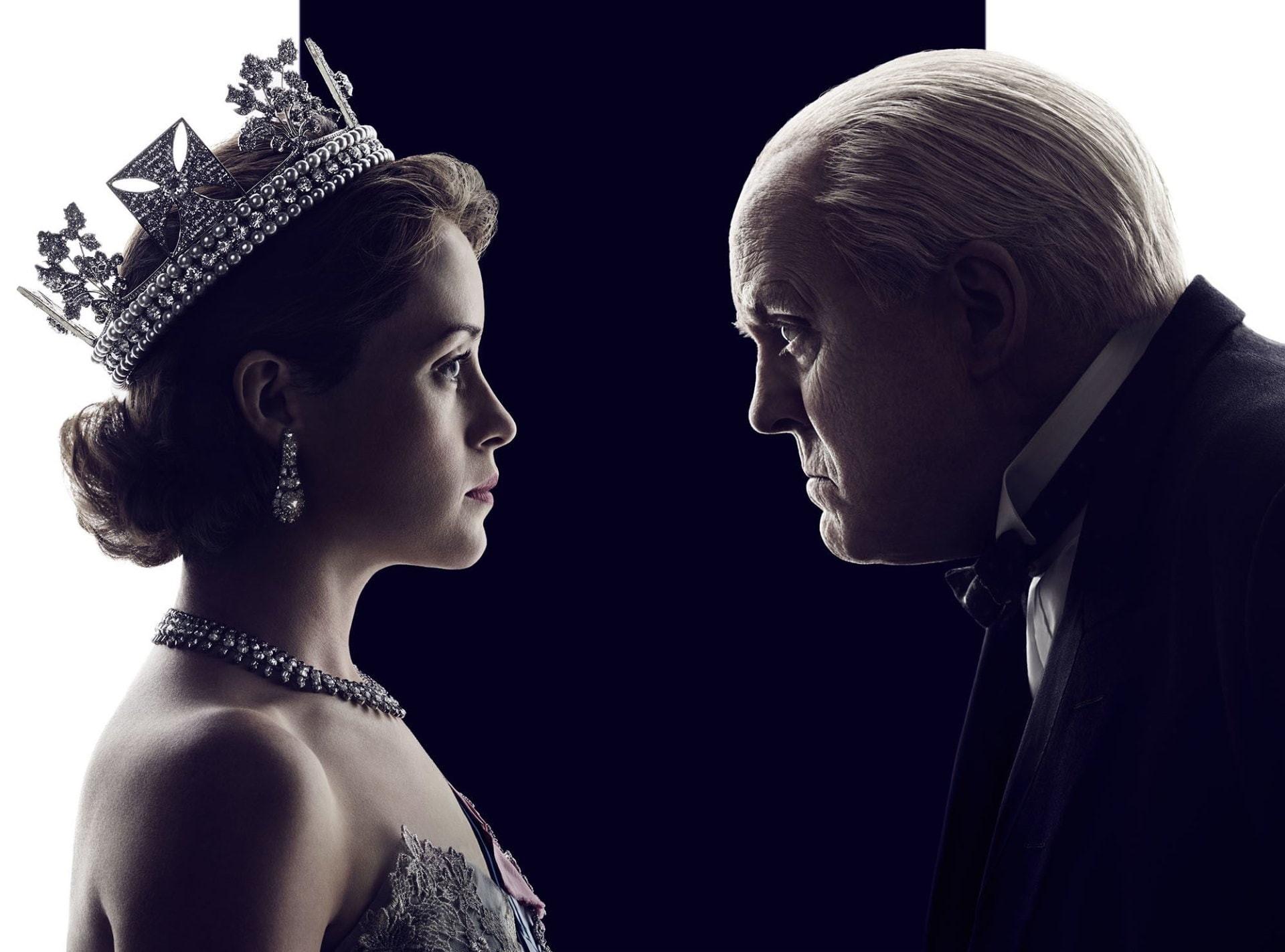 The Crown, John Lithgow, Queen Elizabeth II, Claire Foy, 1080P, TV Show, Winston Churchill, HD Wallpaper