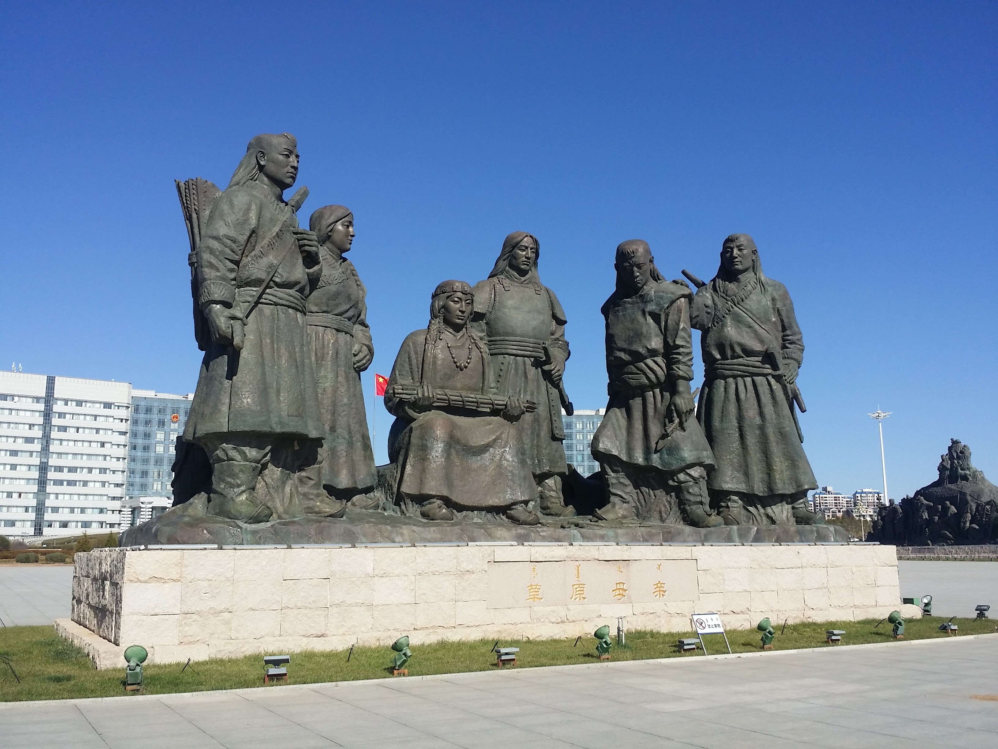 kagan, monument, travel destinations, memorial, architecture, sculpture, 2K, mongol empire, creativity, jingkiseukan, representation, statue, genghis khan, HD Wallpaper