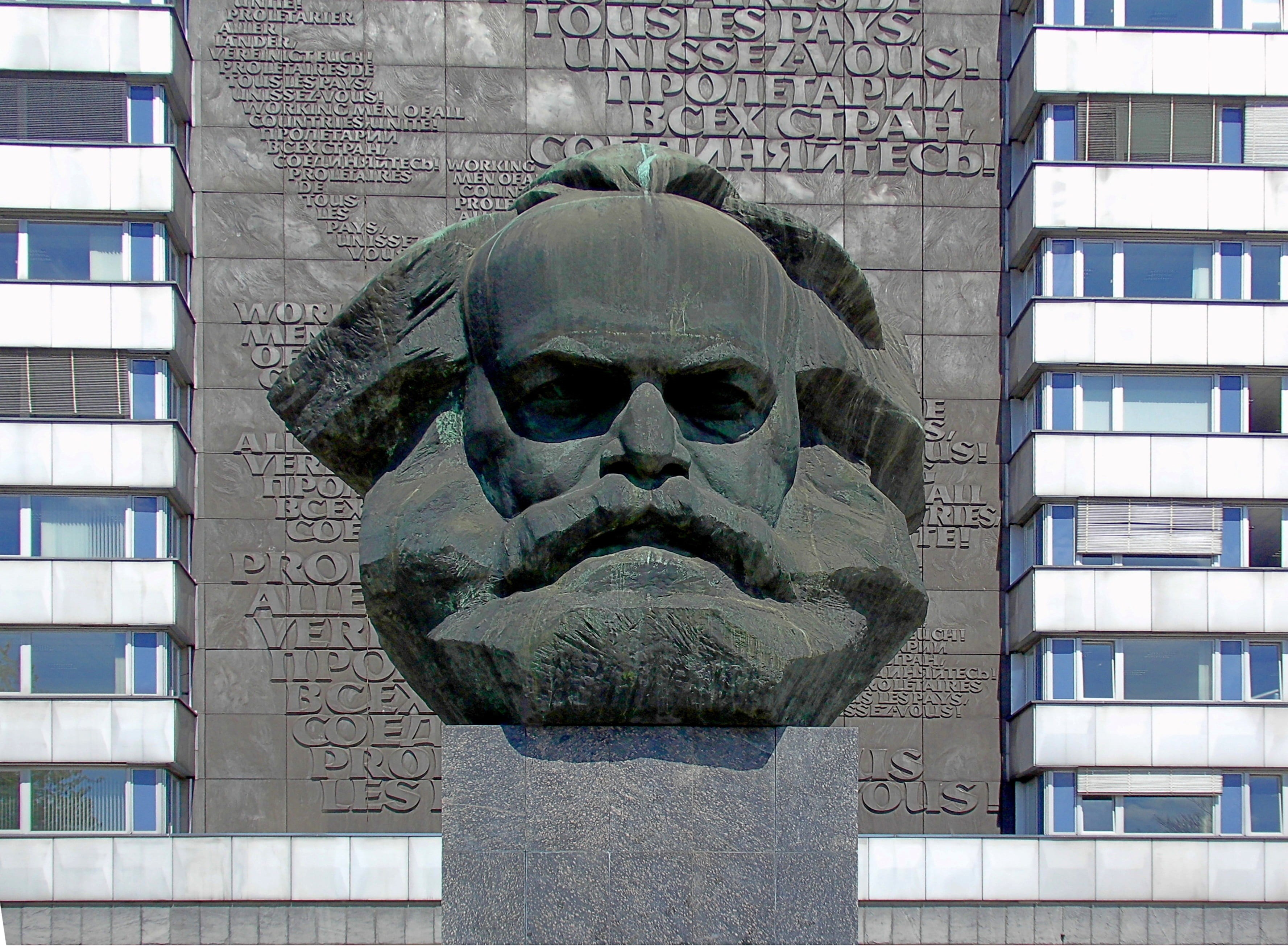 chemnitz, window, outdoors, near, built structure, wall - building feature, representation, block, worth a visit, no people, low angle view, karl marx ensemble, HD Wallpaper