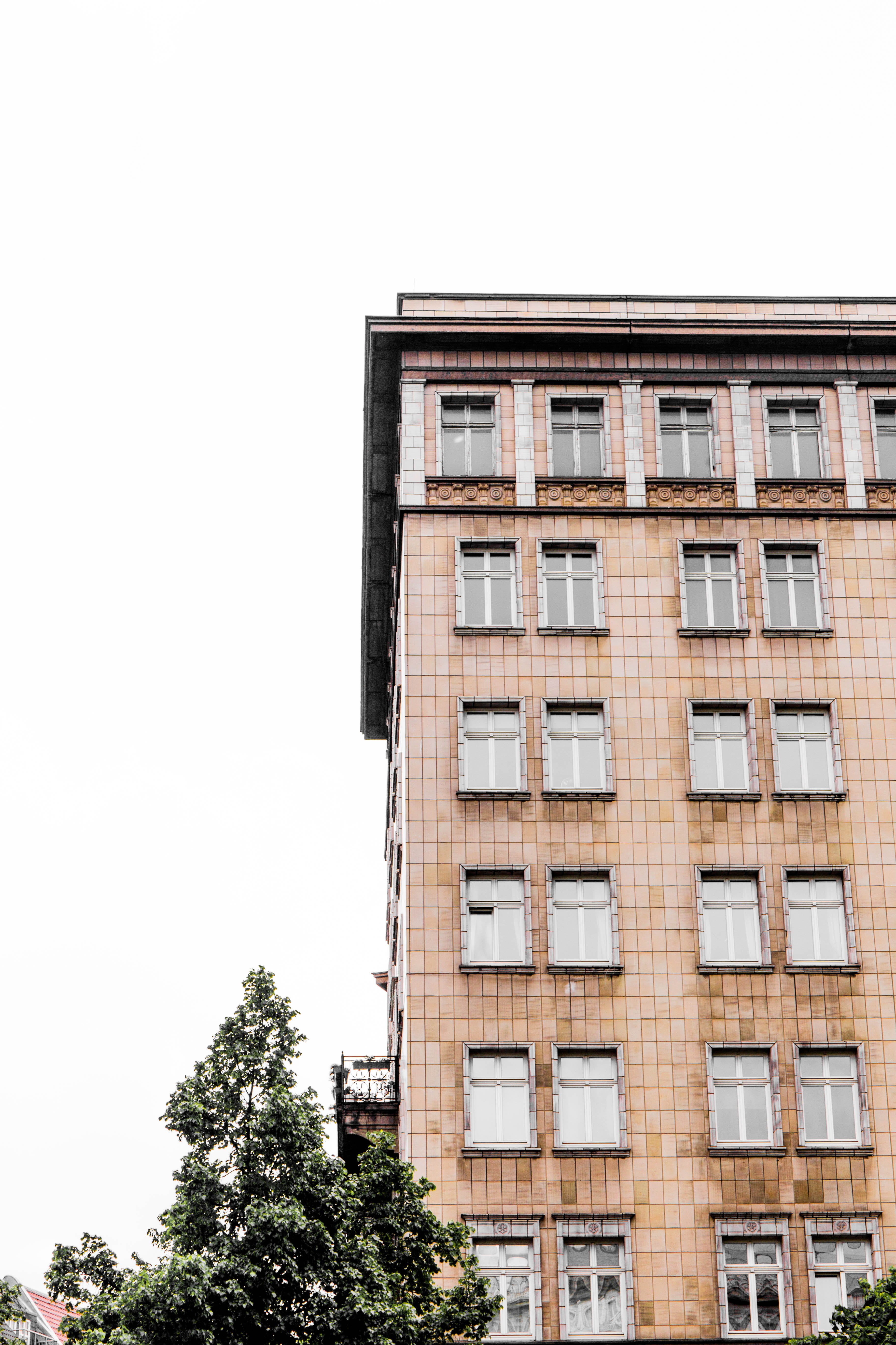 nature, office, glass - material, karl marx allee, berlin, no people, 5K, apartment, clear sky, germany, building exterior, city, tree, day, building, Phone HD Wallpaper