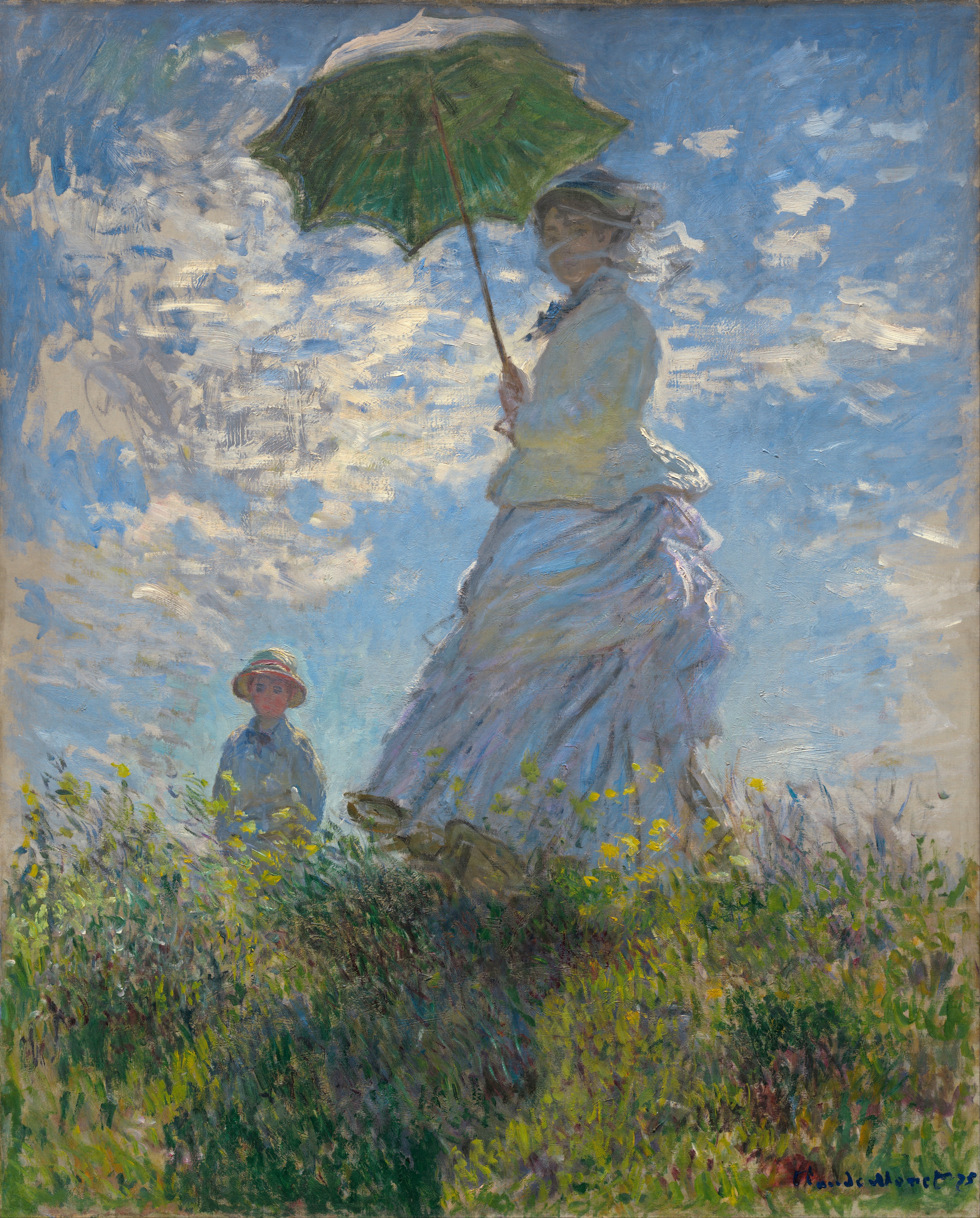 5K, women, Claude Monet, Phone HD Wallpaper