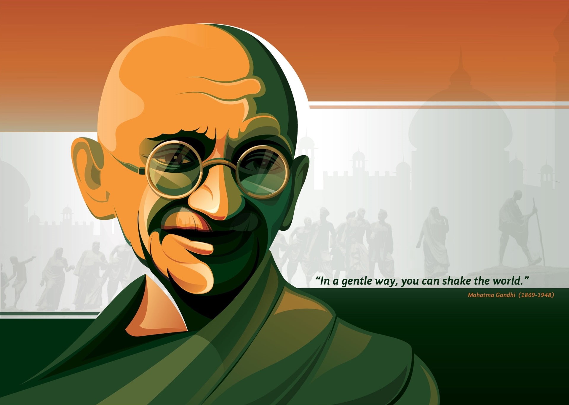 mahatma gandhi hd desktop background, 1080P, HD Wallpaper