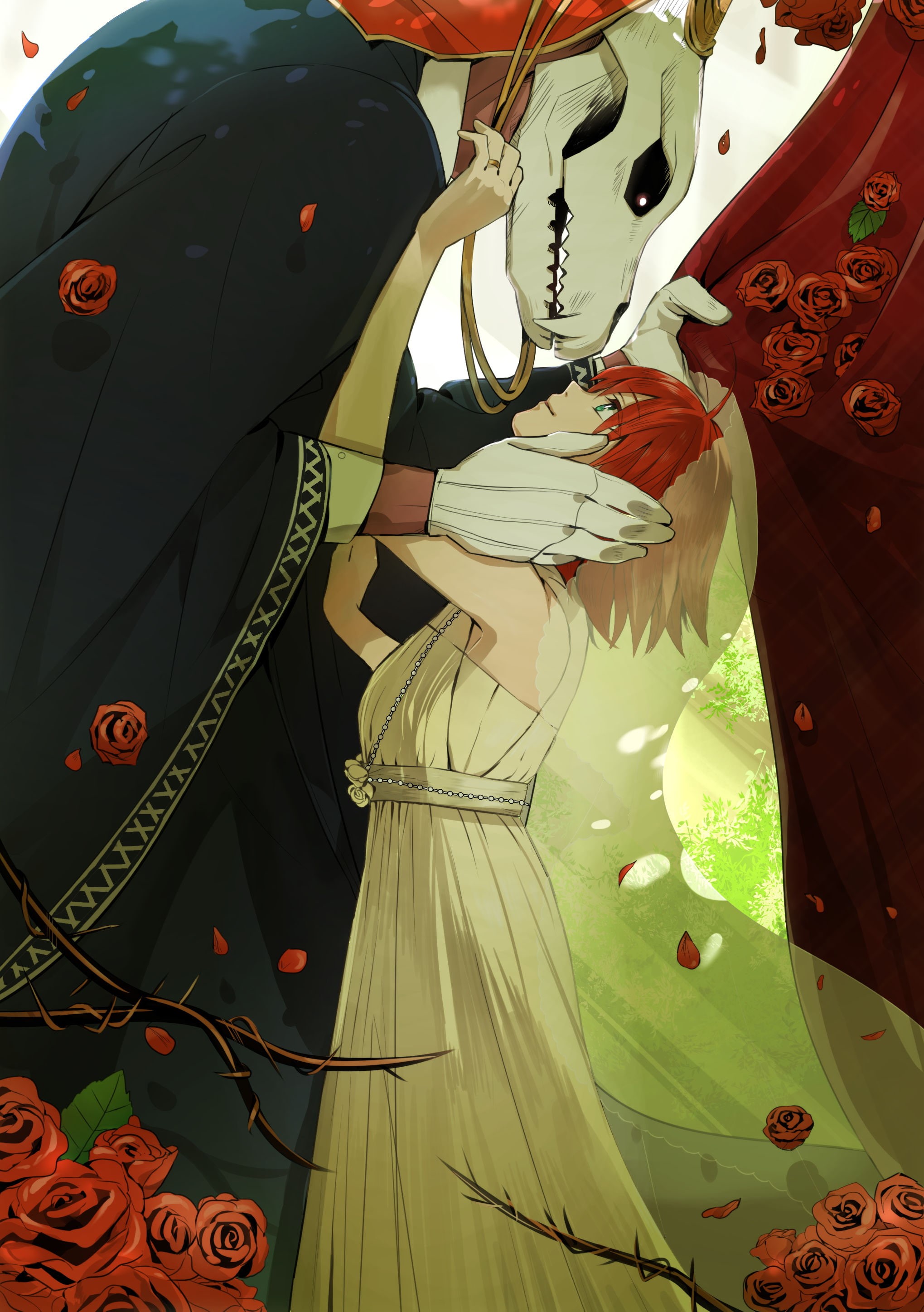 close-up, Elias Ainsworth, ceremony, craft, clothing, Mahoutsukai no Yome, creativity, representation, arts culture and entertainment, multi colored, human representation, Phone HD Wallpaper