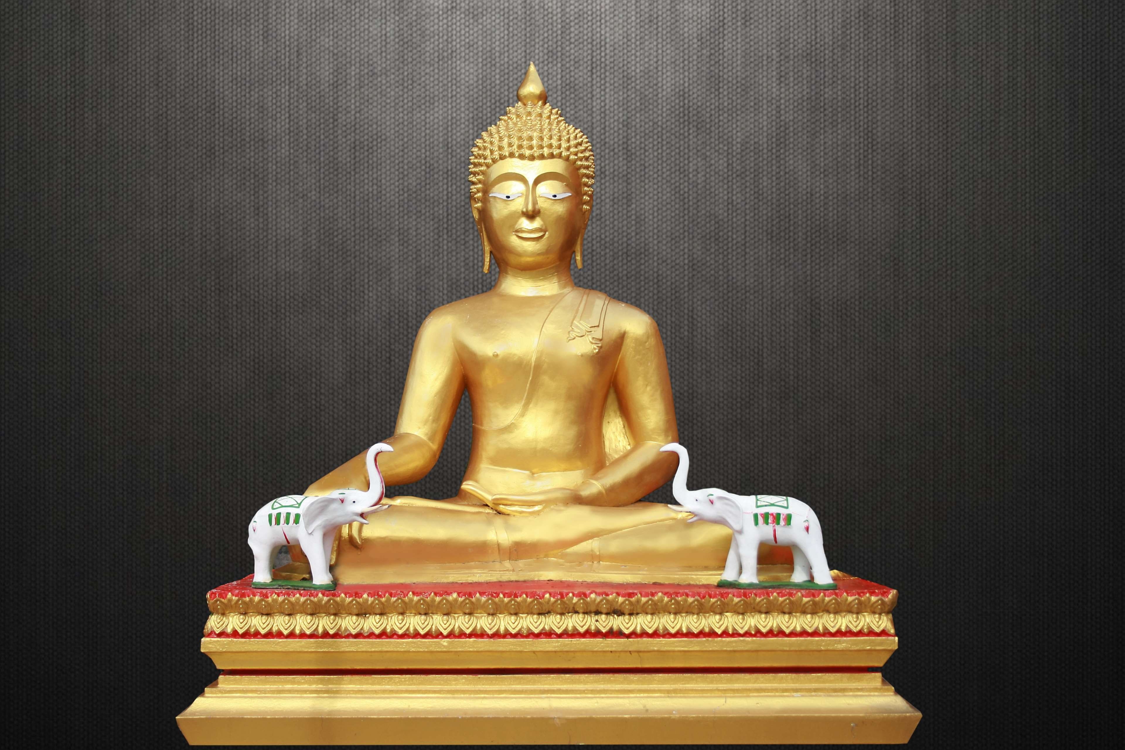 human representation, wall - building feature, 4K, spiritual, fig, inner calm, male likeness, indoors, buddhism, no people, serenity, spirituality, art and craft, HD Wallpaper