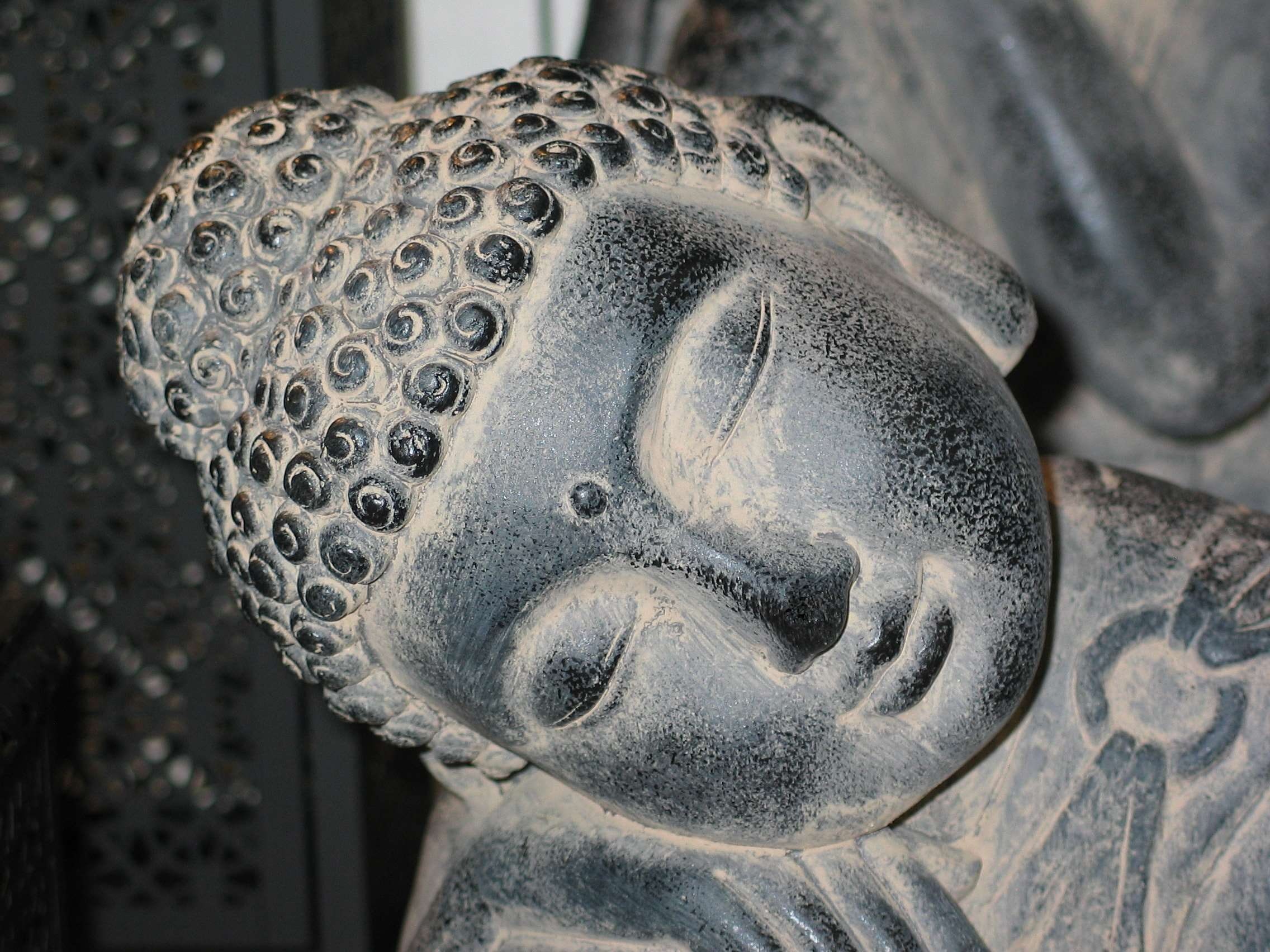 asia, close-up, stone figure, spirituality, art and craft, silver colored, sculpture, spiritual, carving - craft product, statue, vie, old, no people, buddha, HD Wallpaper