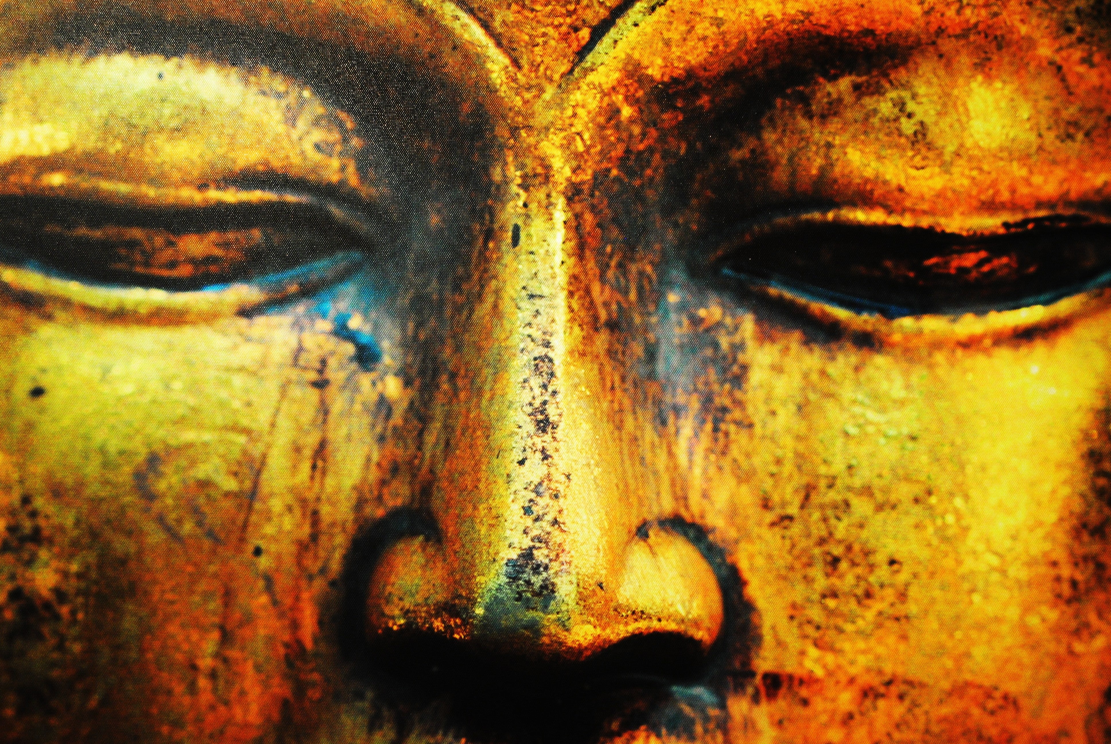 looking at camera, day, full frame, gautama, asia, no people, far east, statue, metal, close-up, face, run-down, buddha, body part, rusty, backgrounds, HD Wallpaper