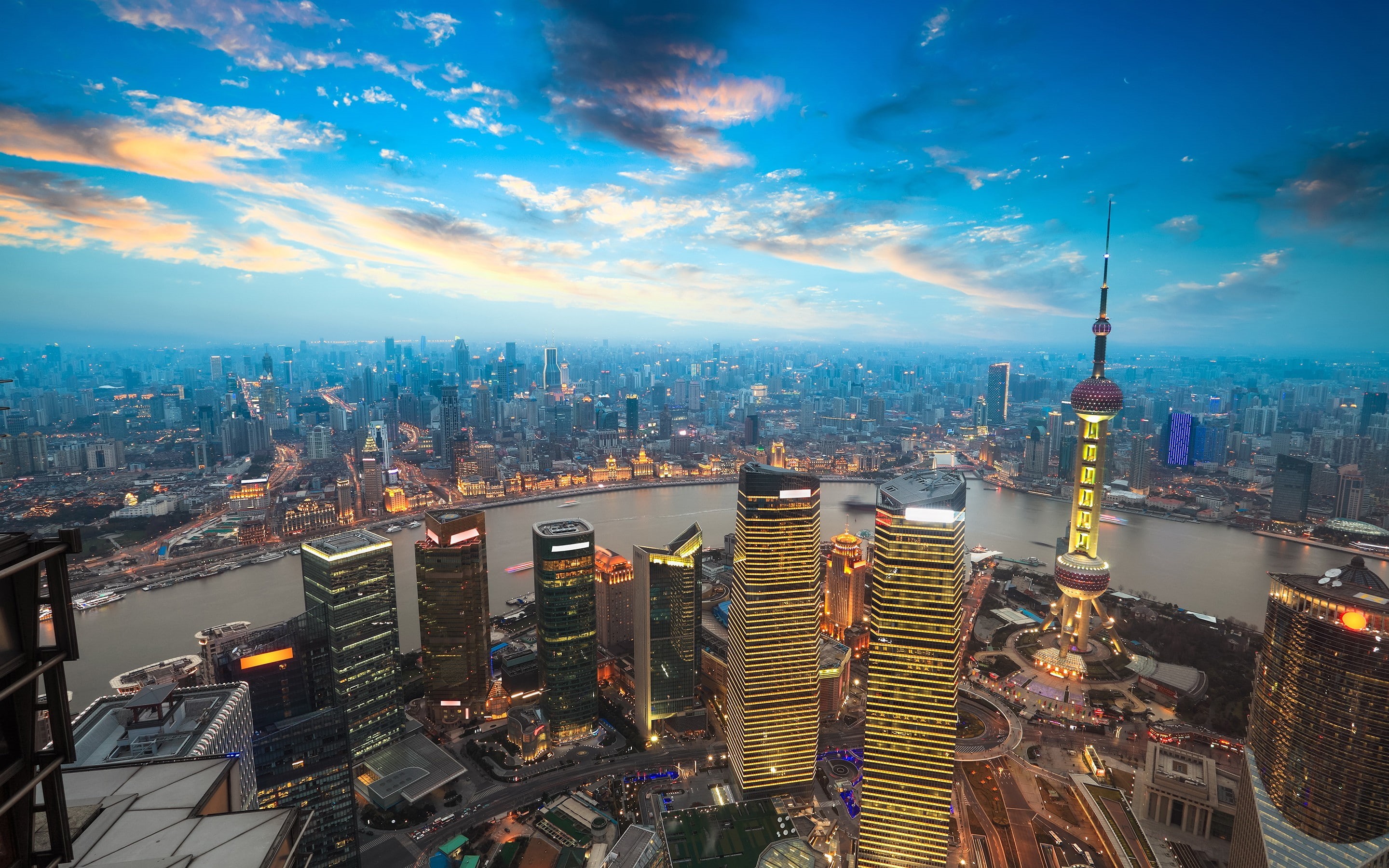 cityscape, 2K, China, city, skyscraper, Shanghai, HD Wallpaper