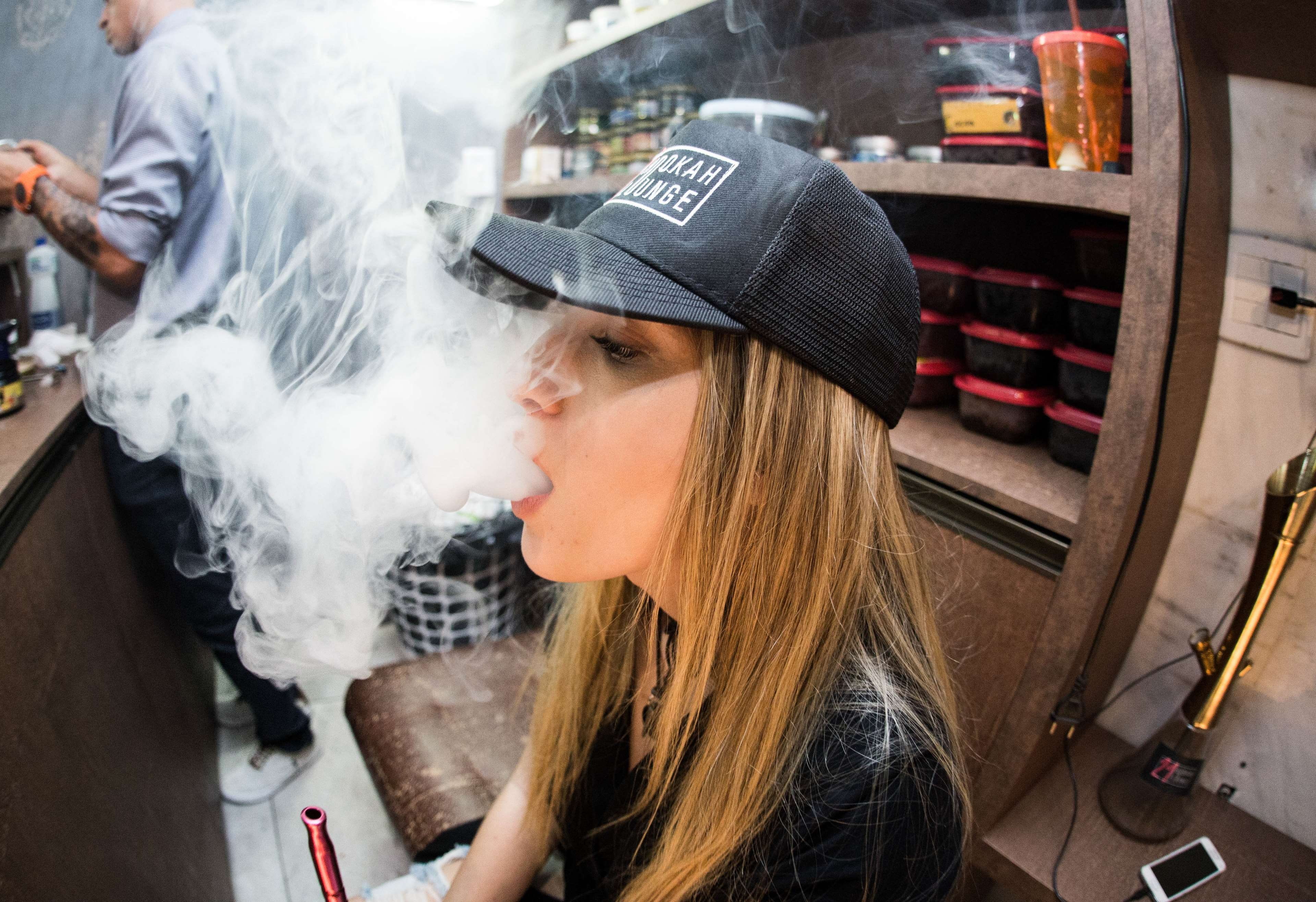 woman, cap, young adult, hair, 4K, portrait, vaping, smoking issues, one person, real people, smoke, vape, beautiful woman, adult, smoke - physical structure, HD Wallpaper