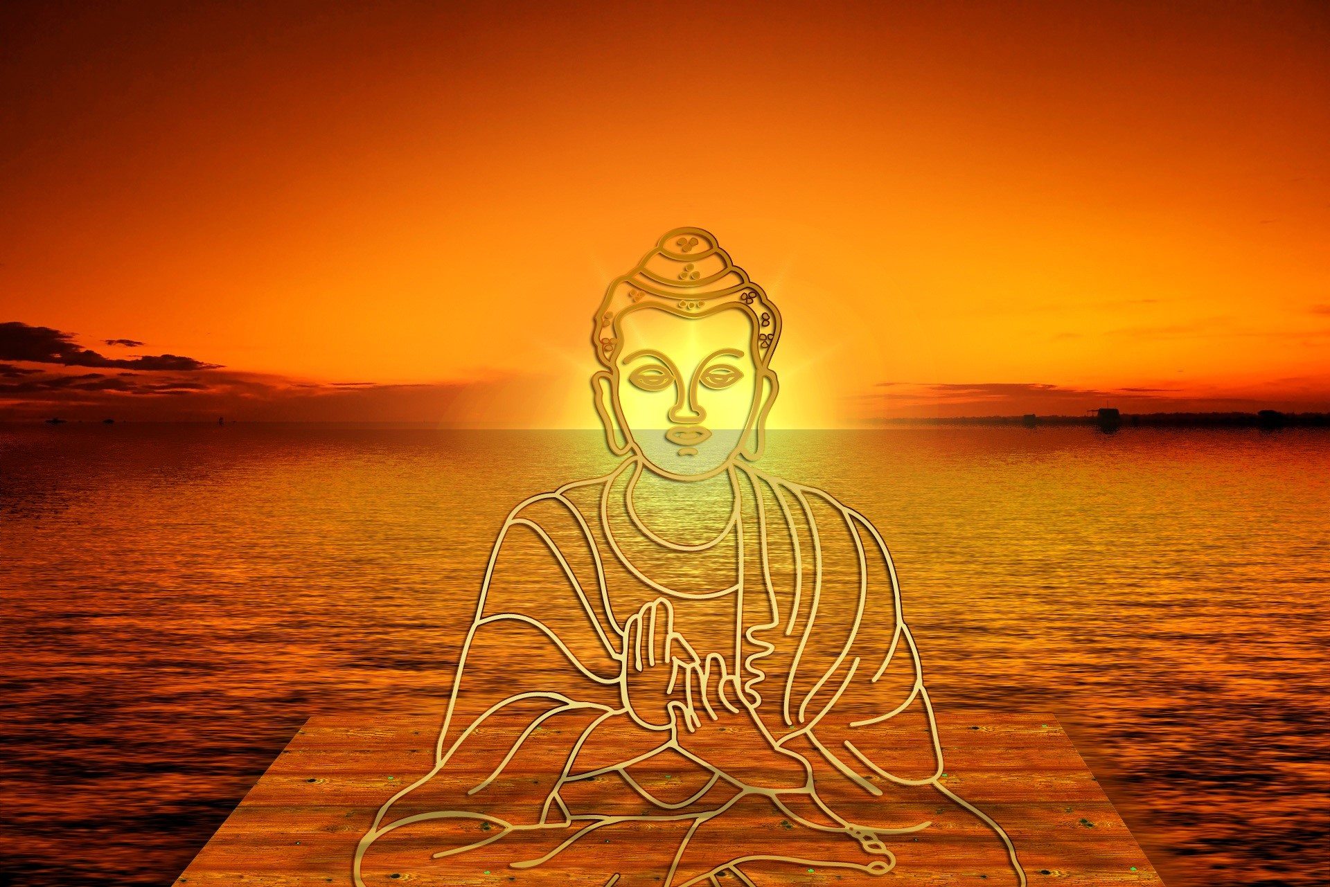 sunset, unconscious, center, gautama, outdoors, meditation, vibrations, representation, relaxation, structure, impression, attention, awareness, 1080P, HD Wallpaper