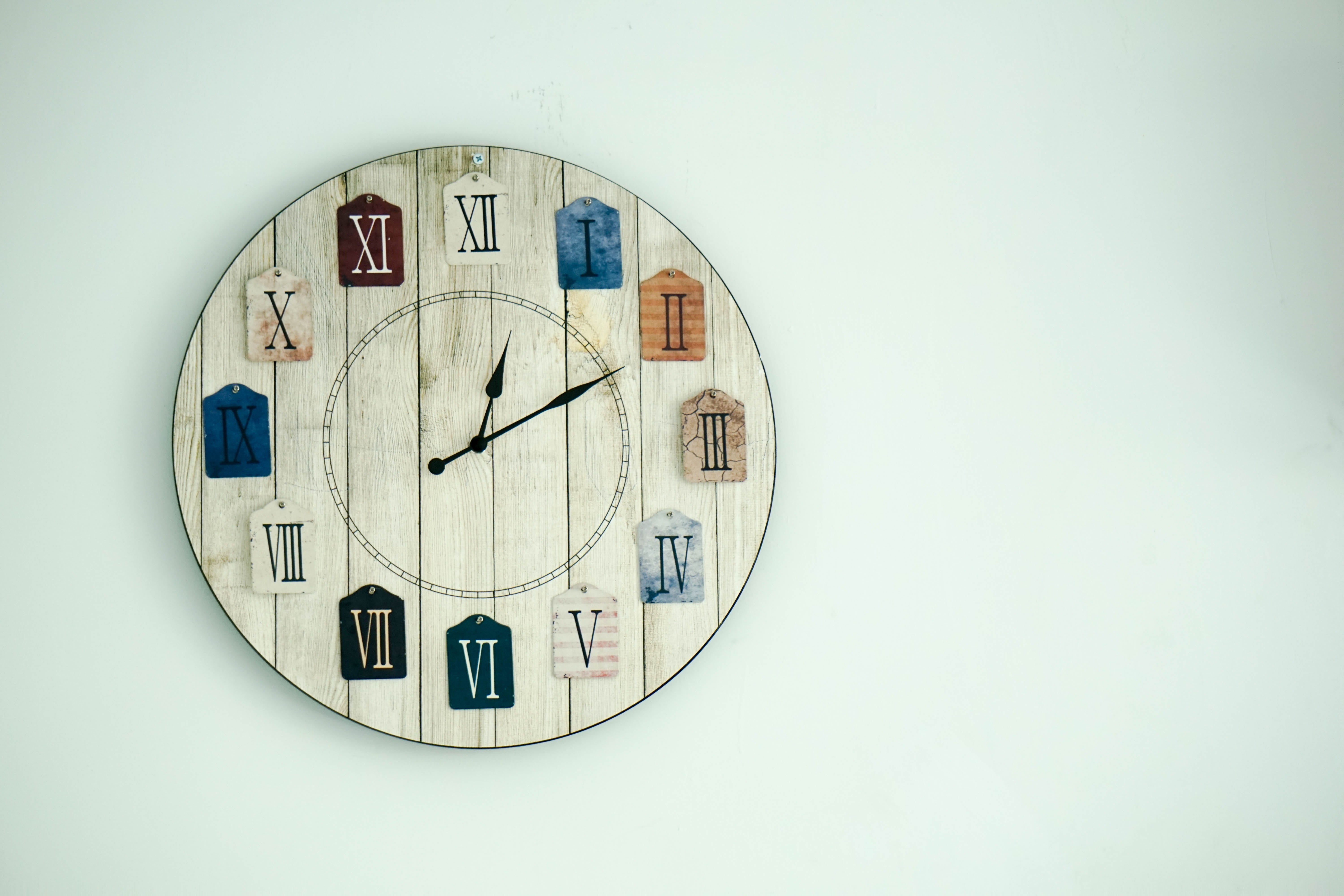 roman, number, geometric shape, presentation, wall - building feature, style, minute, timer, hour hand, hour, brown, design, copy space, aware, watch, wall, HD Wallpaper