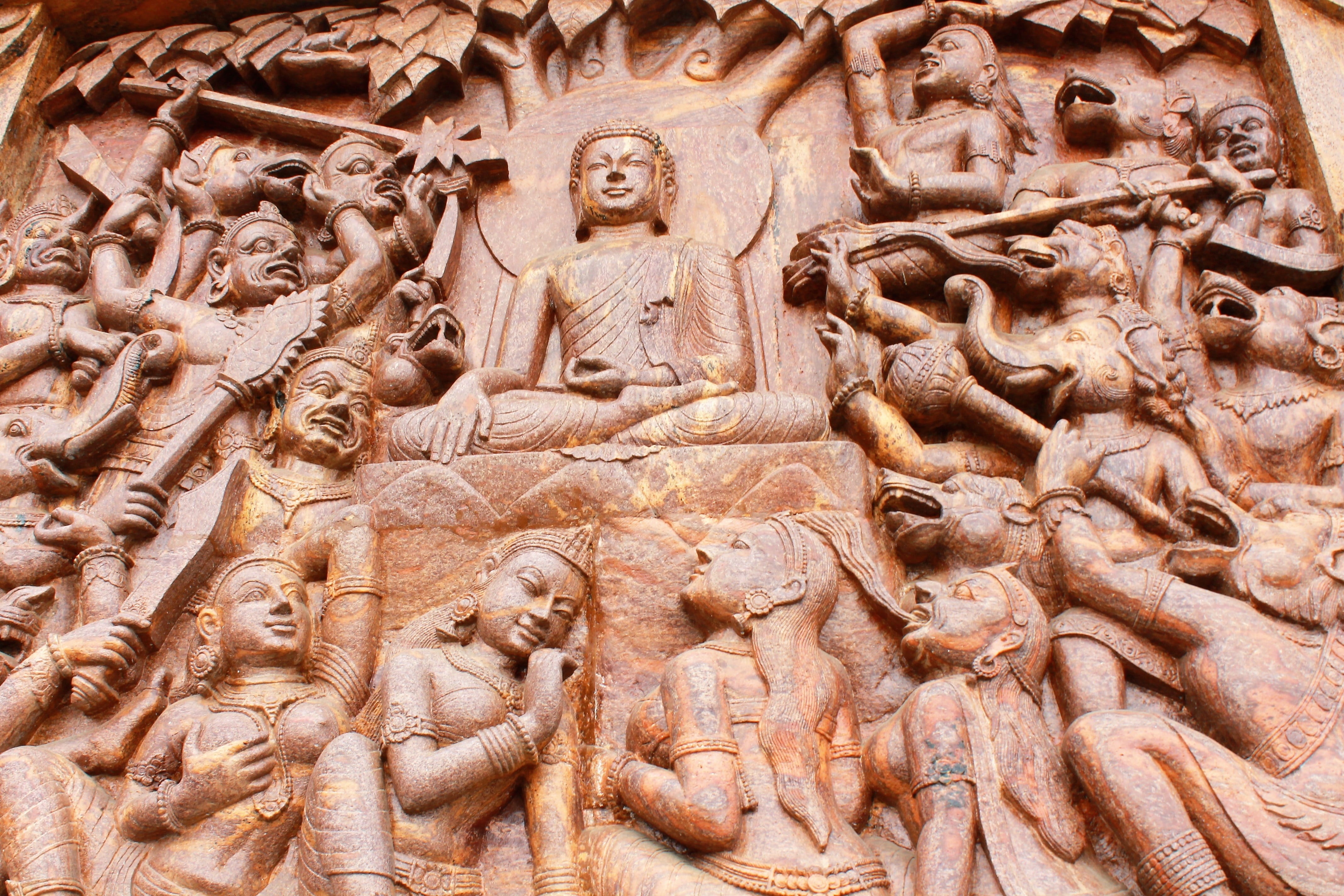 day, art and craft, meditating, creativity, representation, peace, buddha, no people, the past, religion, sculpture, ancient history, female likeness, spirituality, HD Wallpaper