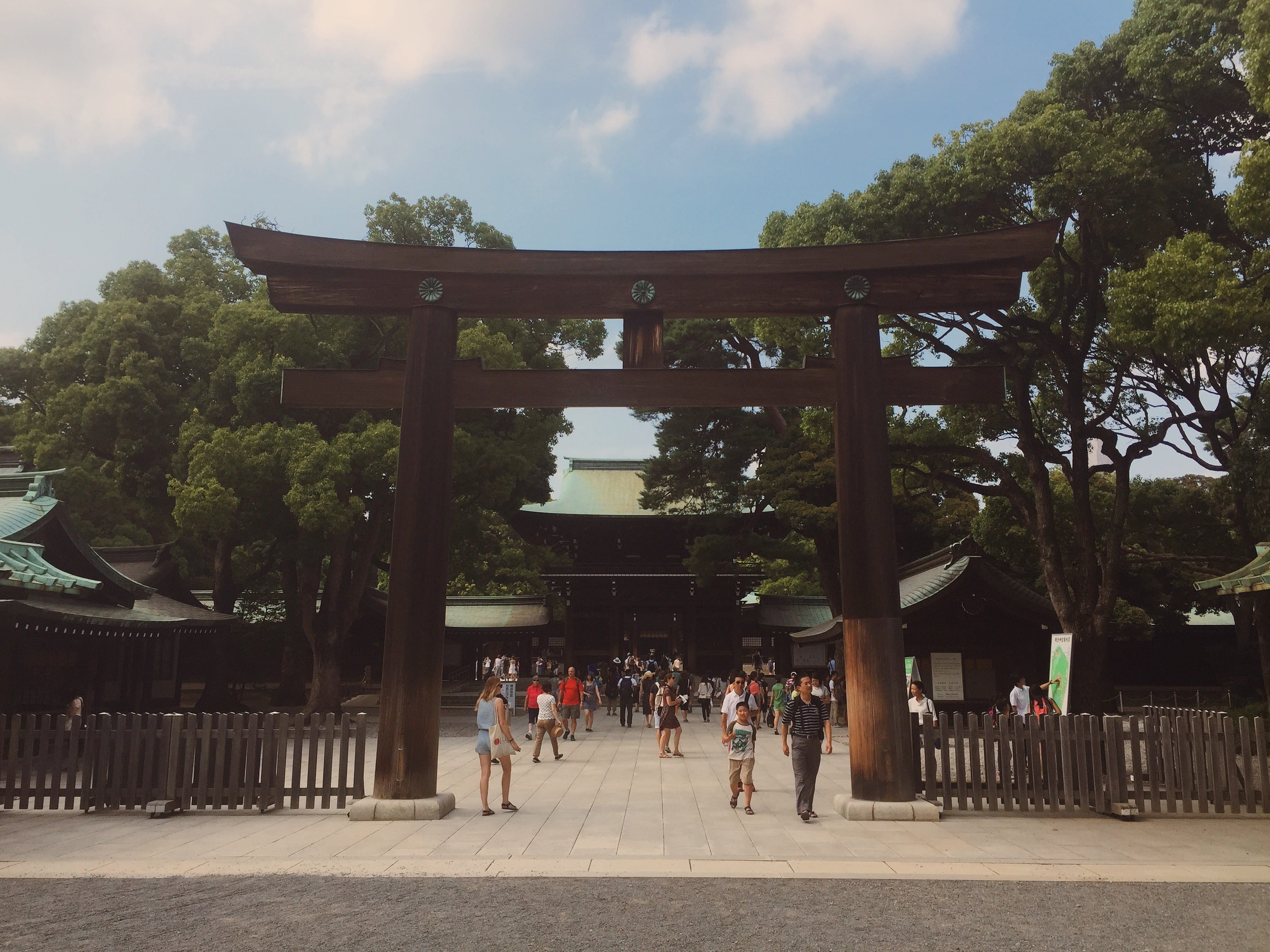 large group of people, city, meiji jingū honden, ivy barn, tree, built structure, tokyo, lifestyles, adult, religion, building exterior, worship, crowd, HD Wallpaper