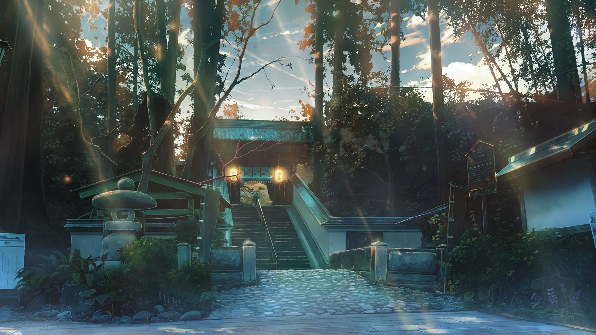 1080P, lantern, sunlight, Shinto, HD Wallpaper