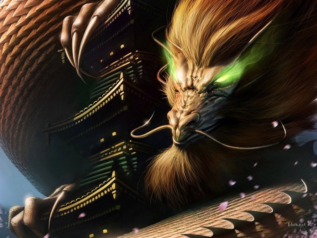 Fantasy, Dragon, Shinto, 480P, Asian, HD Wallpaper