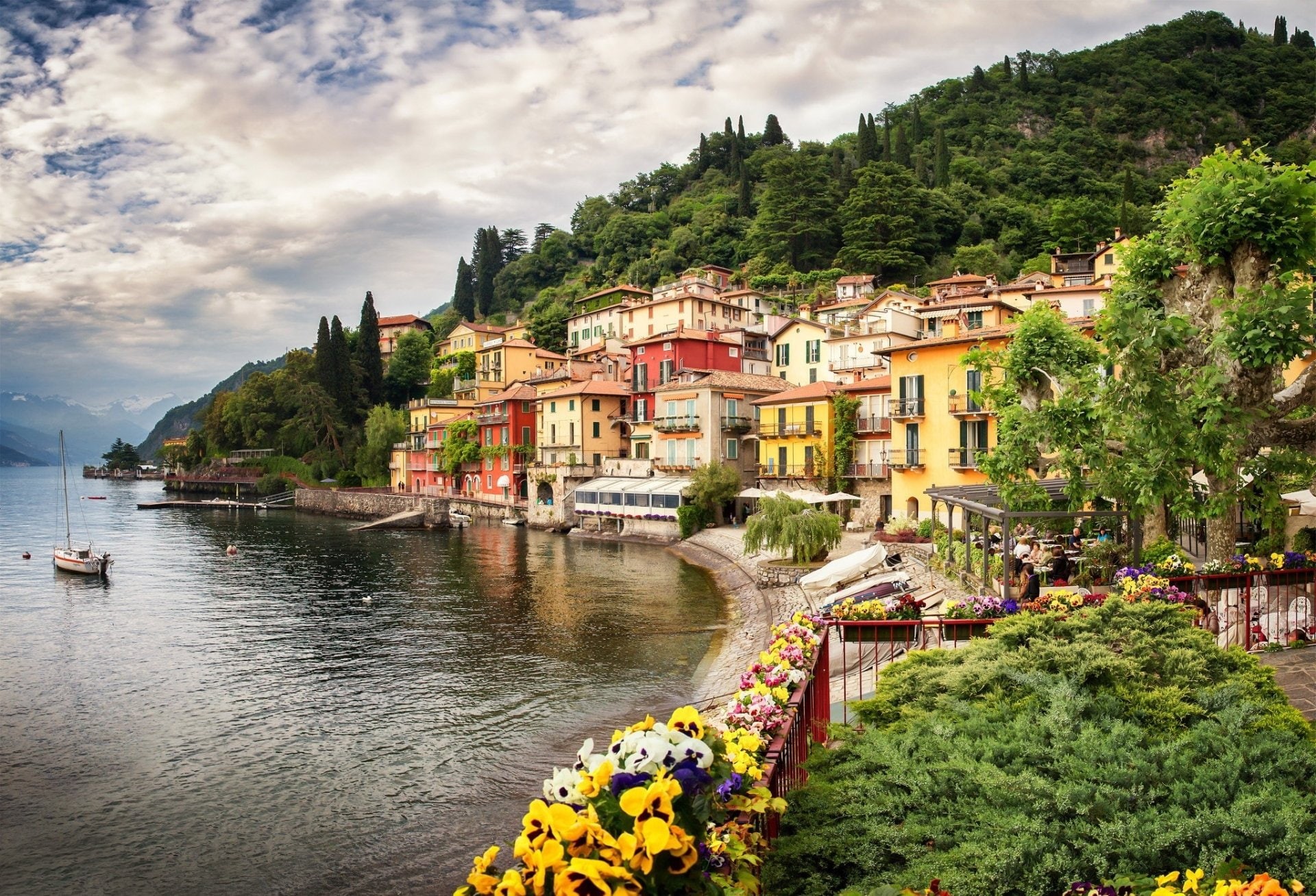 1080P, Italy, Lombardy, Lake Como, Varenna, Towns, HD Wallpaper