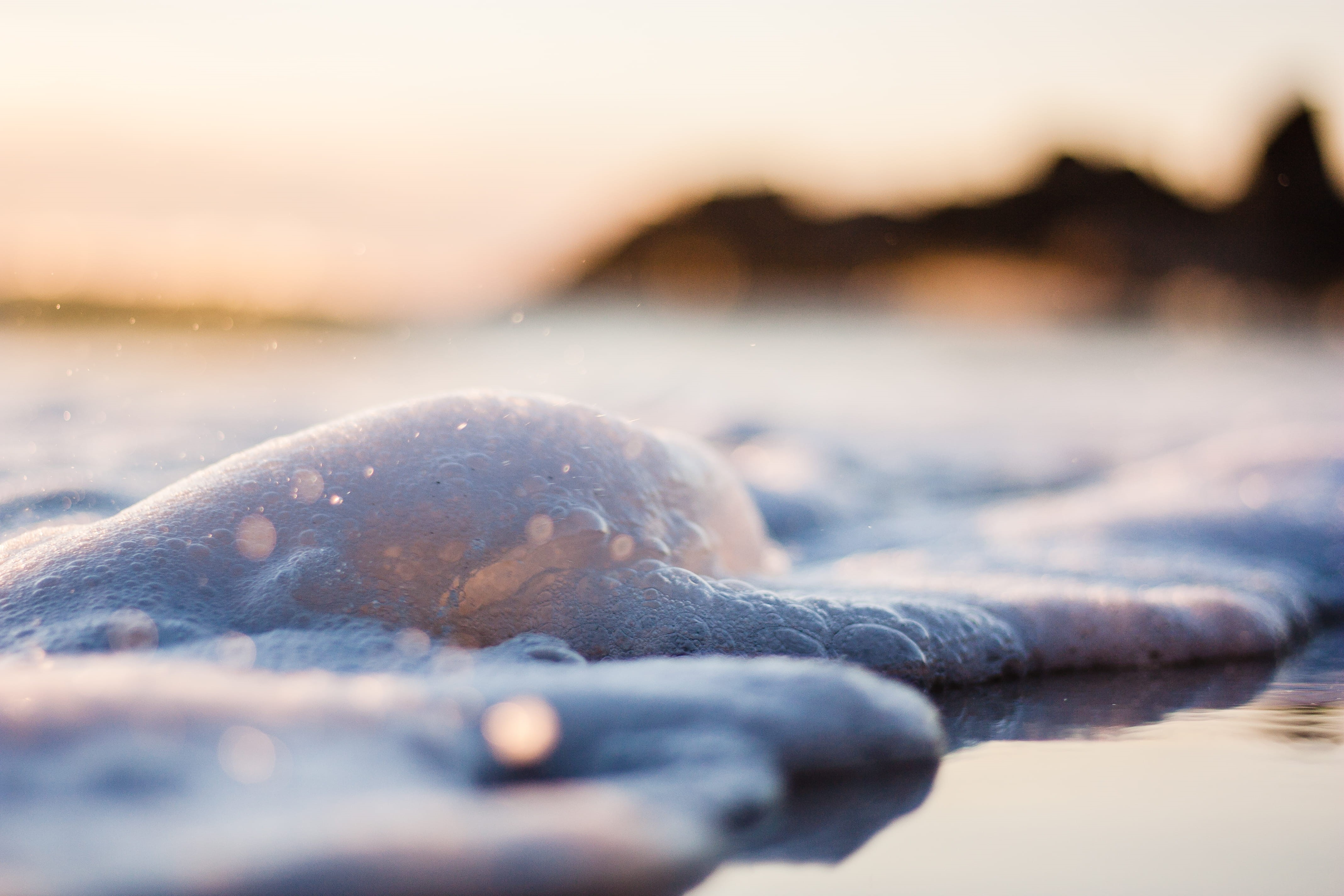 sea, sunset, cold - Temperature, nature, cape town, llandudno, summer, no People, ocean, defocused, pebble, close up, blue, river, foam, rock - Object, HD Wallpaper