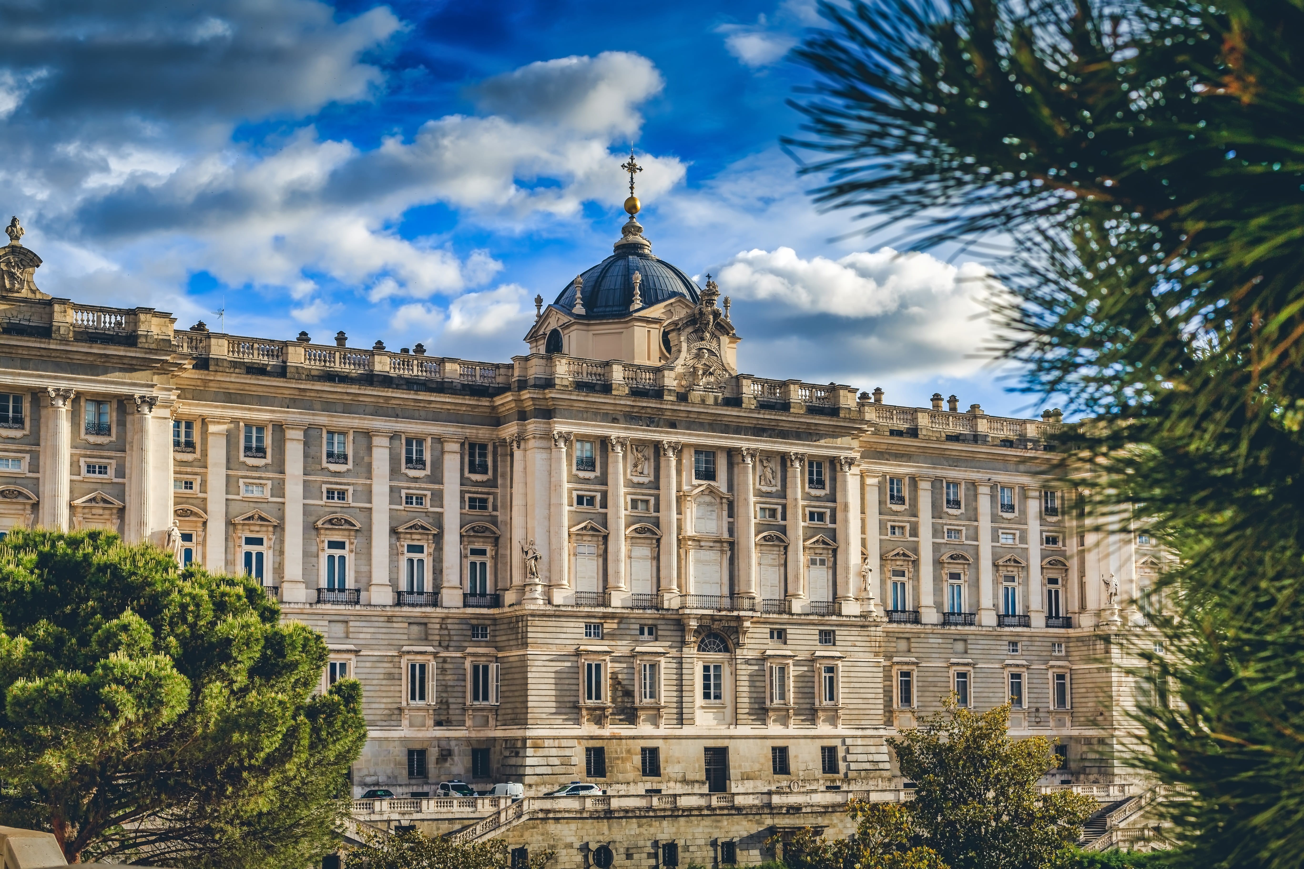 nature, travel, building, history, residence, 5K, palace, spanish, sky, the past, built structure, plant, royal palace, tourism, travel destinations, courthouse, HD Wallpaper